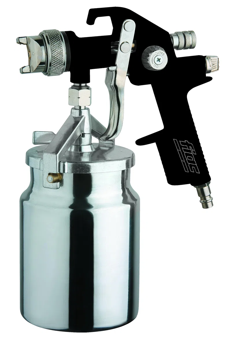 FIAC Pistola a Spruzzo per Verniciare modello 1865, Aerografo semi-professionale con Serbatoio per Vernice da 1L, Ugello in Inox, Pressione Max 3 Bar