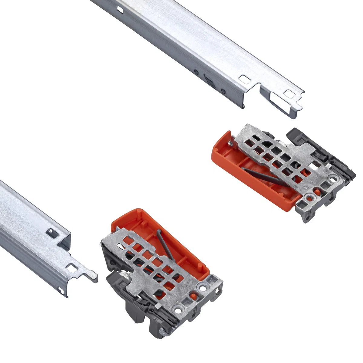 Gedotec Guide per cassetti con estrazione totale da 600 mm e ammortizzazione Blumotion, con sistema Blum Tandem 560H6000B, portata:40 kg, estrazione di cassetti soft-closing conattacchi