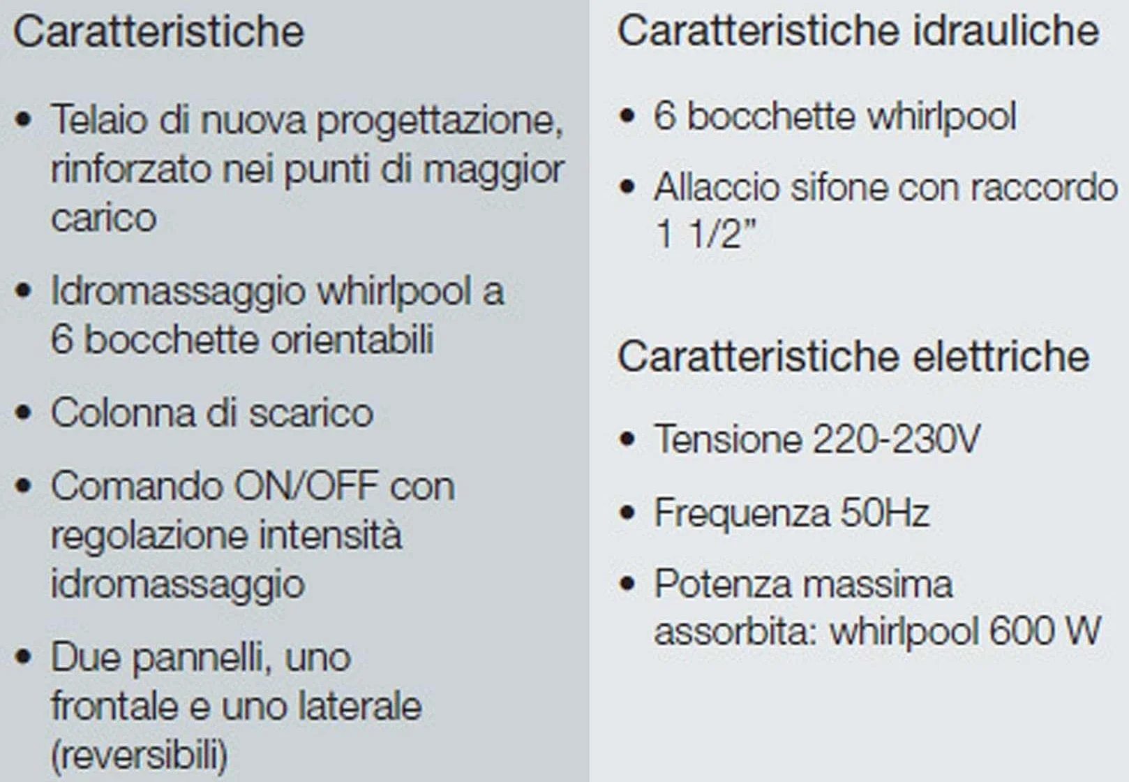 Vasca Bagno Idromassaggio Pneumatico Rettangolare Novellini Calypso Eco 170x70xH55 cm 170 LT Colonna 1 Pannello Frontale 1 Laterale Reversibili Idro Telaio Rinforzato Acrilico Bianco Lucido