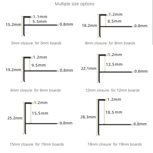 Profilo per scale in metallo per laminato e piastrelle, pieghevole, forma a F, 90 cm, 3 pezzi, finitura opaca
