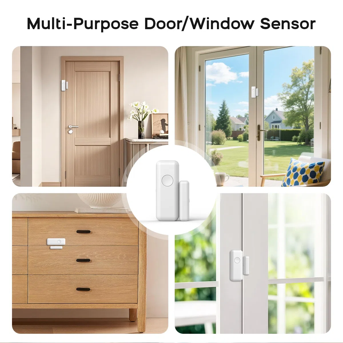 PGST Sistemi di Sicurezza Casa Intelligenti,Sistema Allarme Porta Wifi con Sensore Finestra,Rilevatore Movimento,Controllo Remoto App Tuya,Compatibile con Alexa e Google per Appartamento