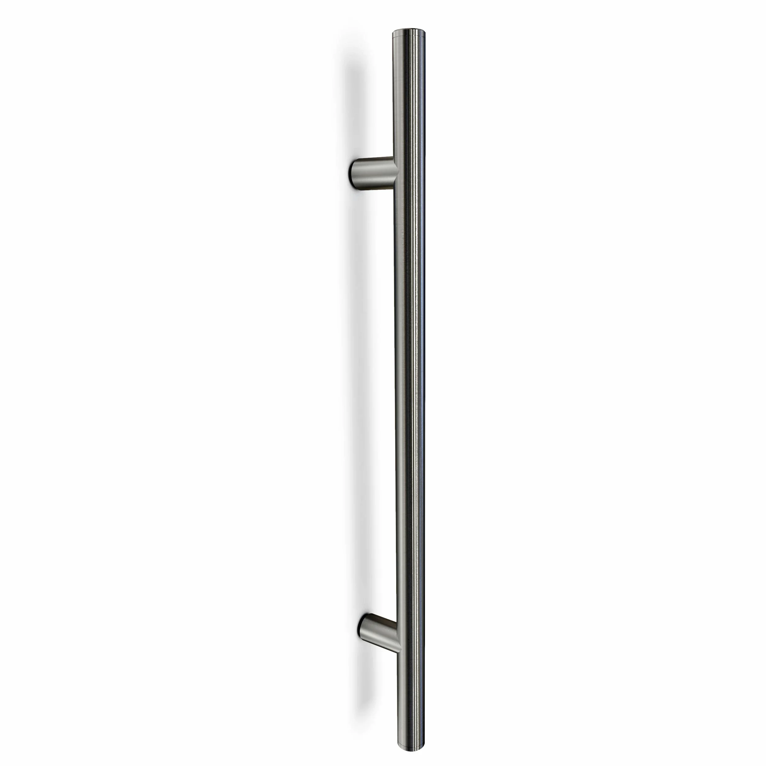Spazzolato Acciaio Inossidabile 304 Materiale di alta qualità Maniglia per Porta Entrata | Diametro Manico 25mm | Rotondo T-Bar | 80cm Lunghezza totale