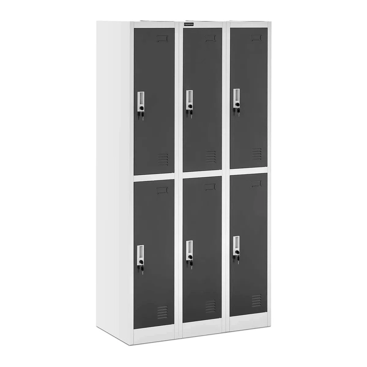 Fromm & Starck Armadietto Guardaroba In Metallo Ufficio Per Spogliatoio STAR_MCAB_15 (6 scomparti, 200 kg, Grigio)