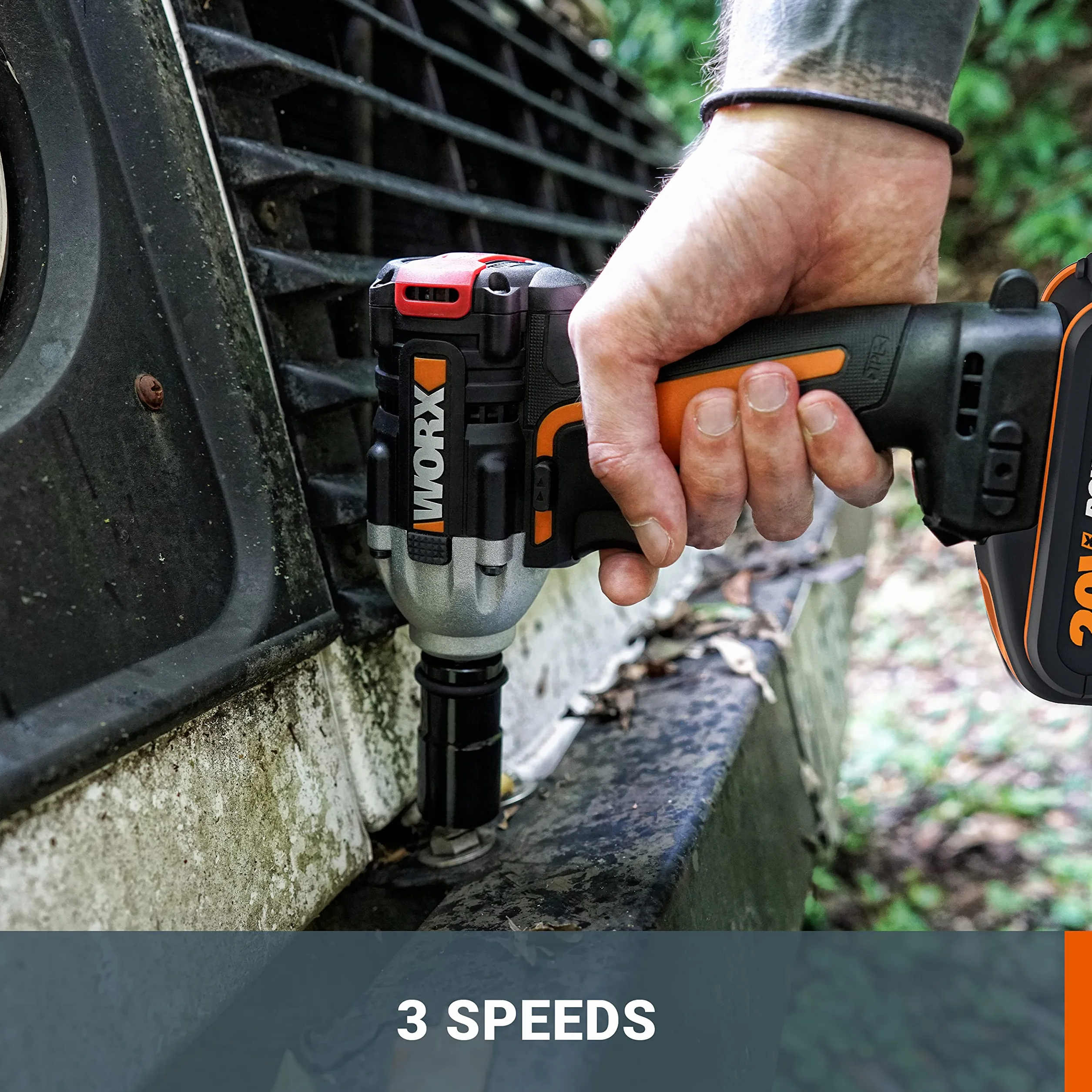 WORX WX272 NITRO avvitatore a percussione 20 V - 300 Nm, 3 vel., luce LED - vari lavori avvitamento - con batteria, caricatore