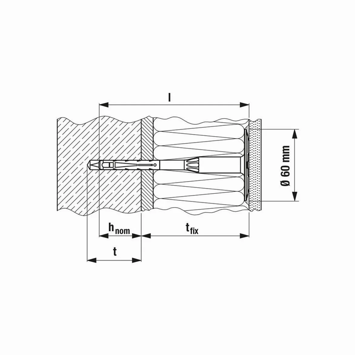 Fischer Tassello FIF-PN 8/100, Fissaggio a Percussione ad Alte Prestazioni per Sistemi Compositi di Isolamento Termico Esterno con Spina Fibrorinforzata, 100 Pezzi per confezione,546805