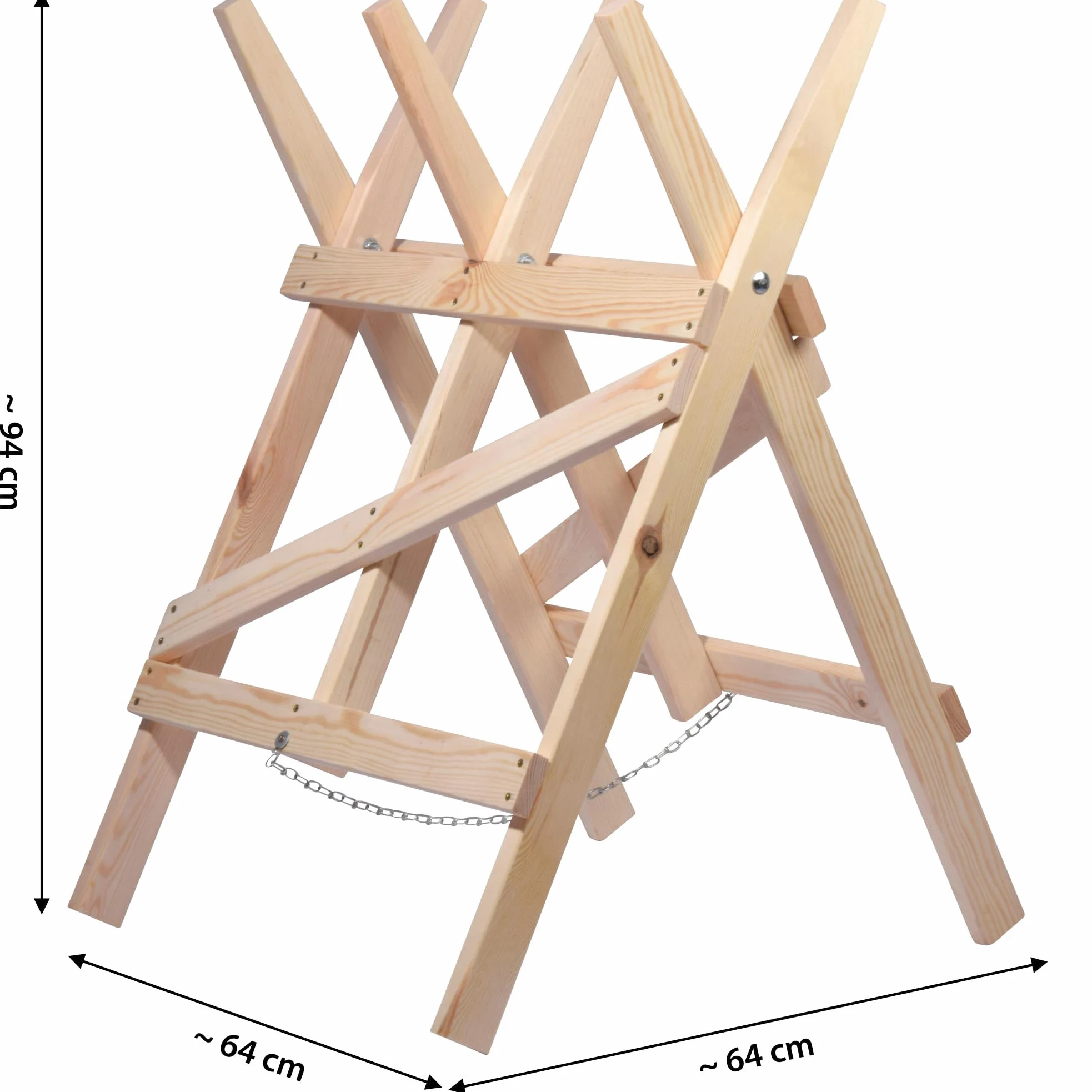 dobar 56080FSCe Cavalletto, Naturale, 64 x 64 x 94 cm