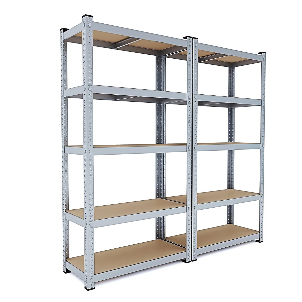 Bricozone Set 5 Scaffali Metallici con Ripiani in MDF 180 x 90 x 40 cm Portata 875 kg