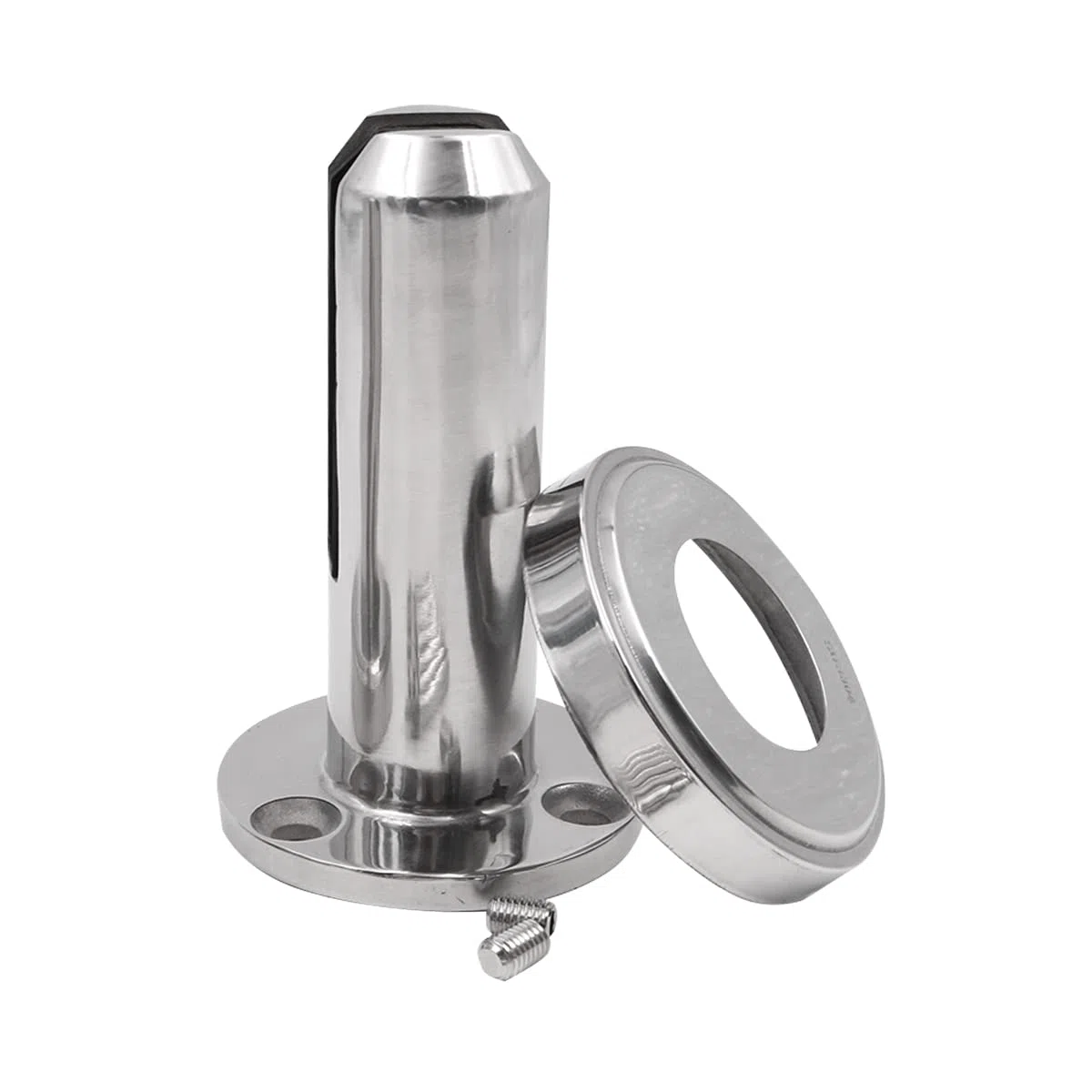 Set di 2 montanti in vetro di alta qualità in acciaio inox 304, 8-12 mm, montaggio a pavimento, recinzione piscina, giardino, morsetto per recinzione, coni rotondi, balaustra, supporti