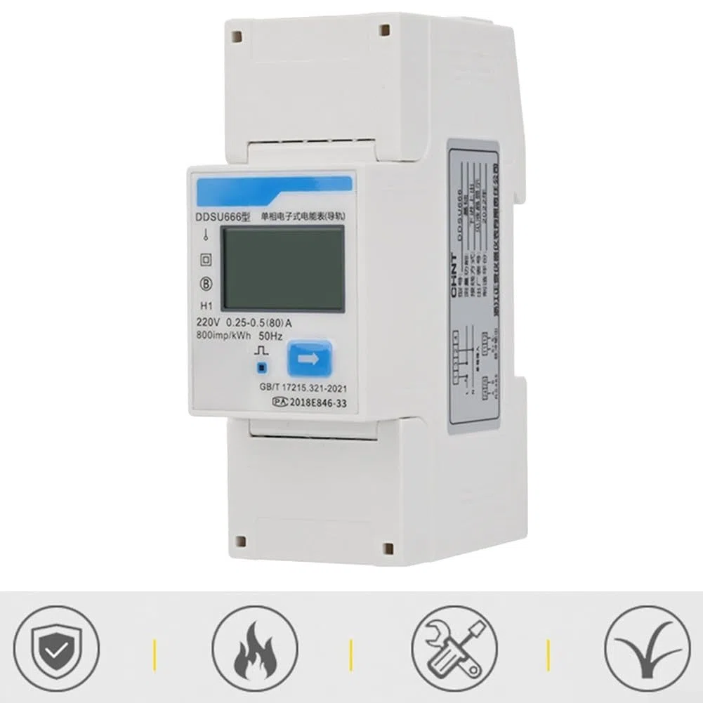 Smart Energy Meter, DDSU666, contatore di corrente elettrica monofase, DIN RS485, misuratore di corrente elettrica, per fatturazione fotovoltaico ed elettricità