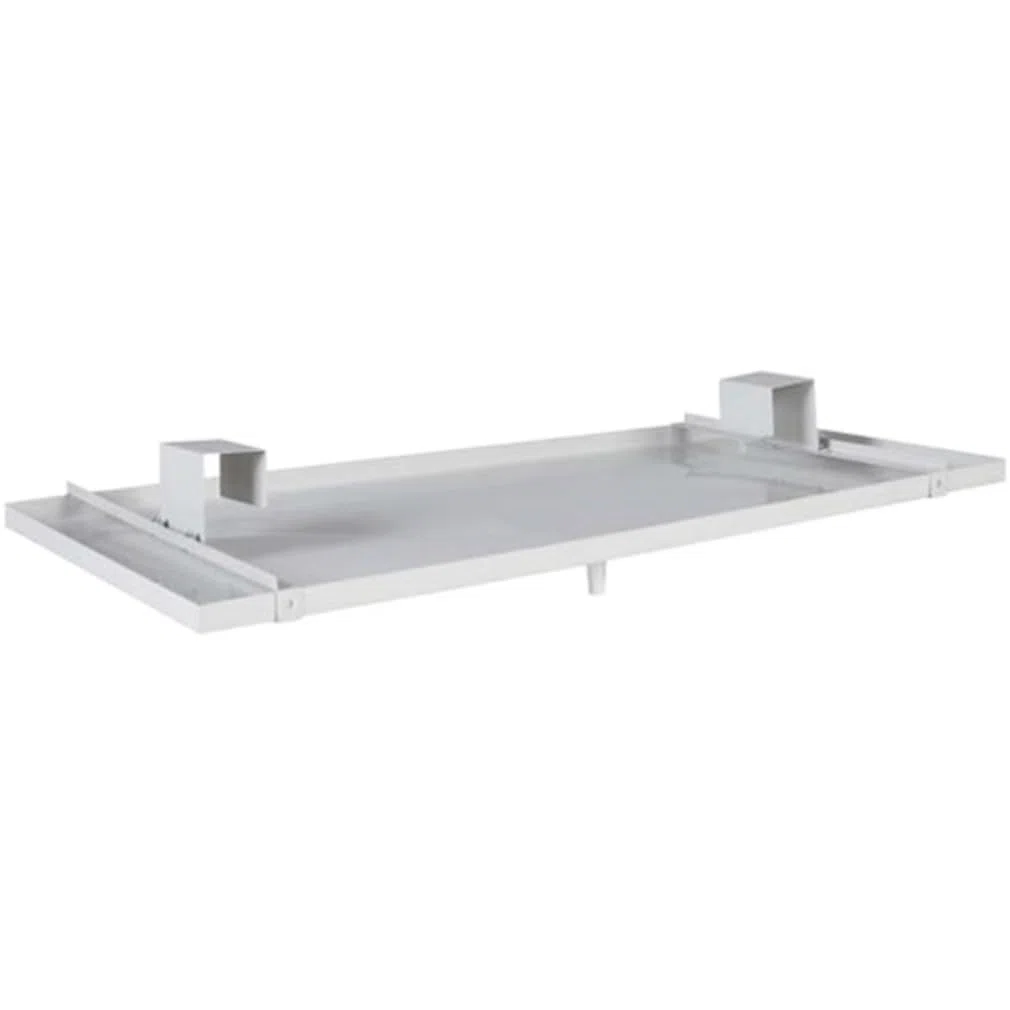 3S SuperSamaStore Bacinella Raccogli Condensa per Climatizzatore Esterno | S-097-71 – Vaschetta Universale con Foro Scarico e Staffe, Lamiera Zincata, 39 x 85 cm, Grigio Ral 9002
