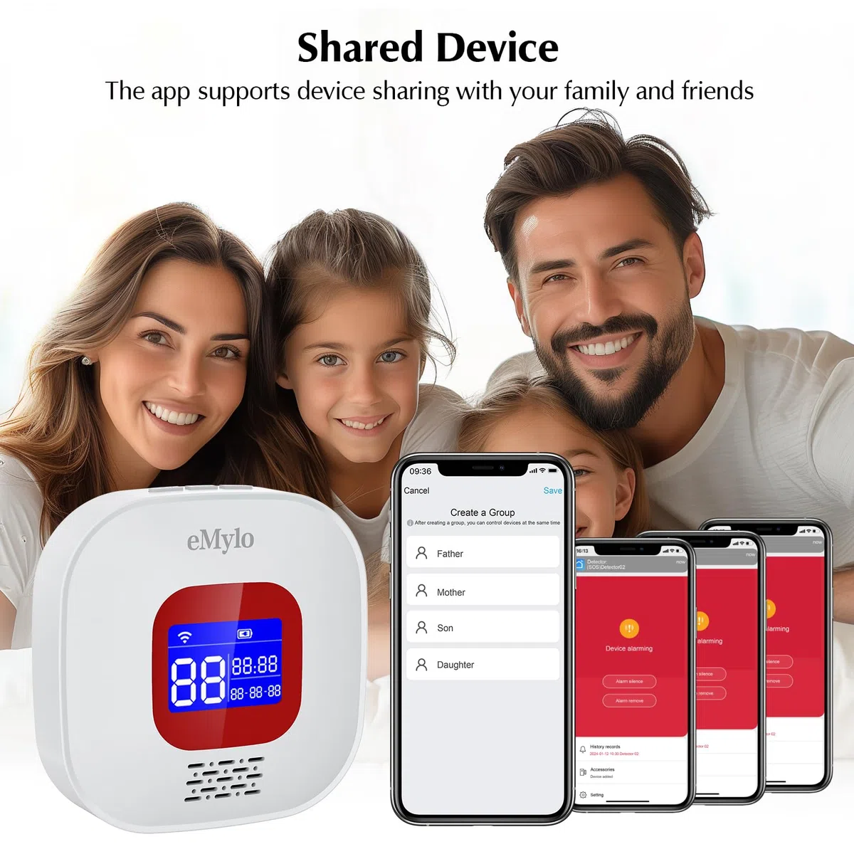 Salvavita Anziani, Pulsante Salvavita Anziani WiFi, App Tuya Smart/Smart Life per Ricevere Notifiche da Remoto (Supporto solo 2.4GHz Wi-Fi)