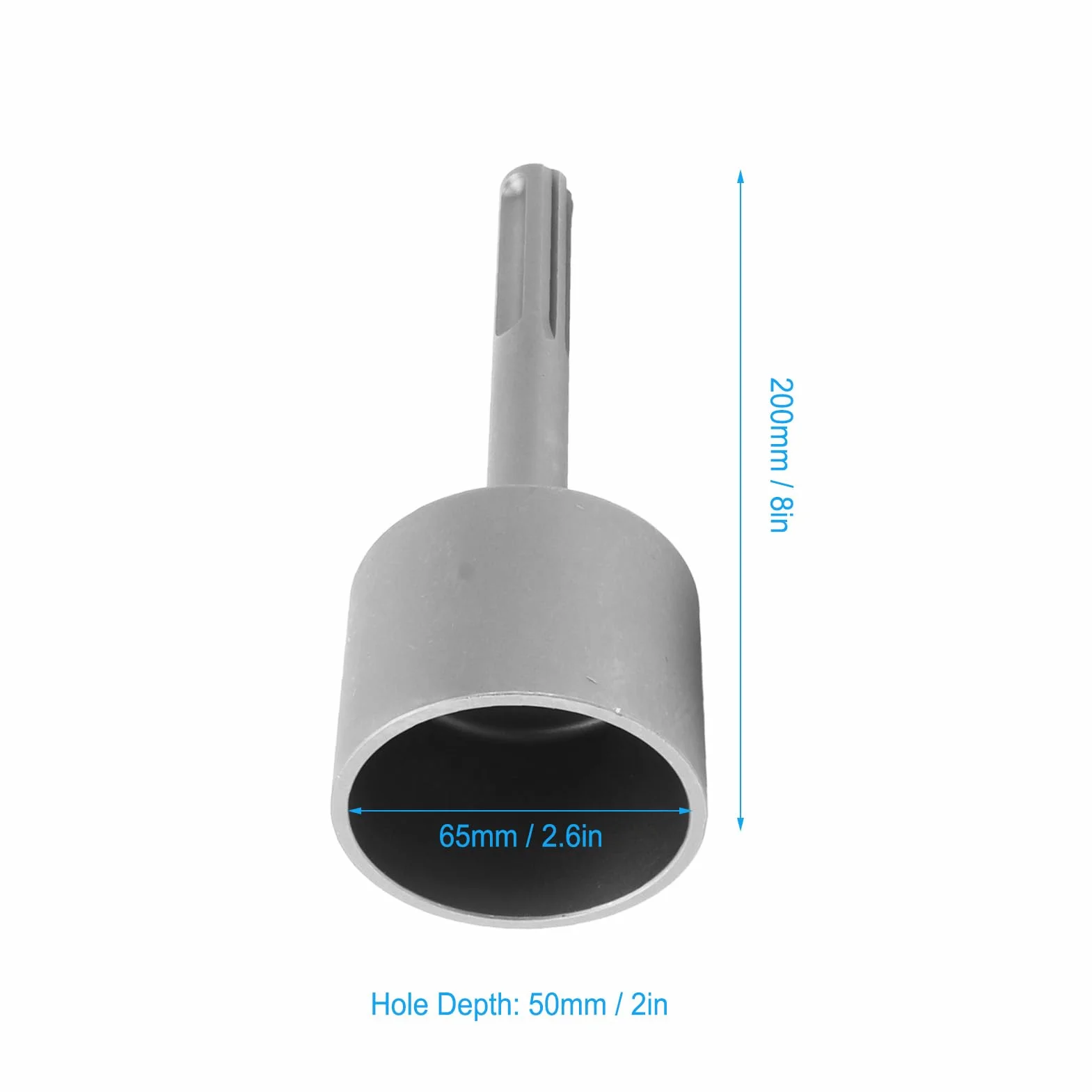 GLOGLOW T Post Driver, SDS Shank T Post Driver Attachment 5 Pits Shank Steel Recinzione Post Driver per Guidare Aste di Terra (65mm)