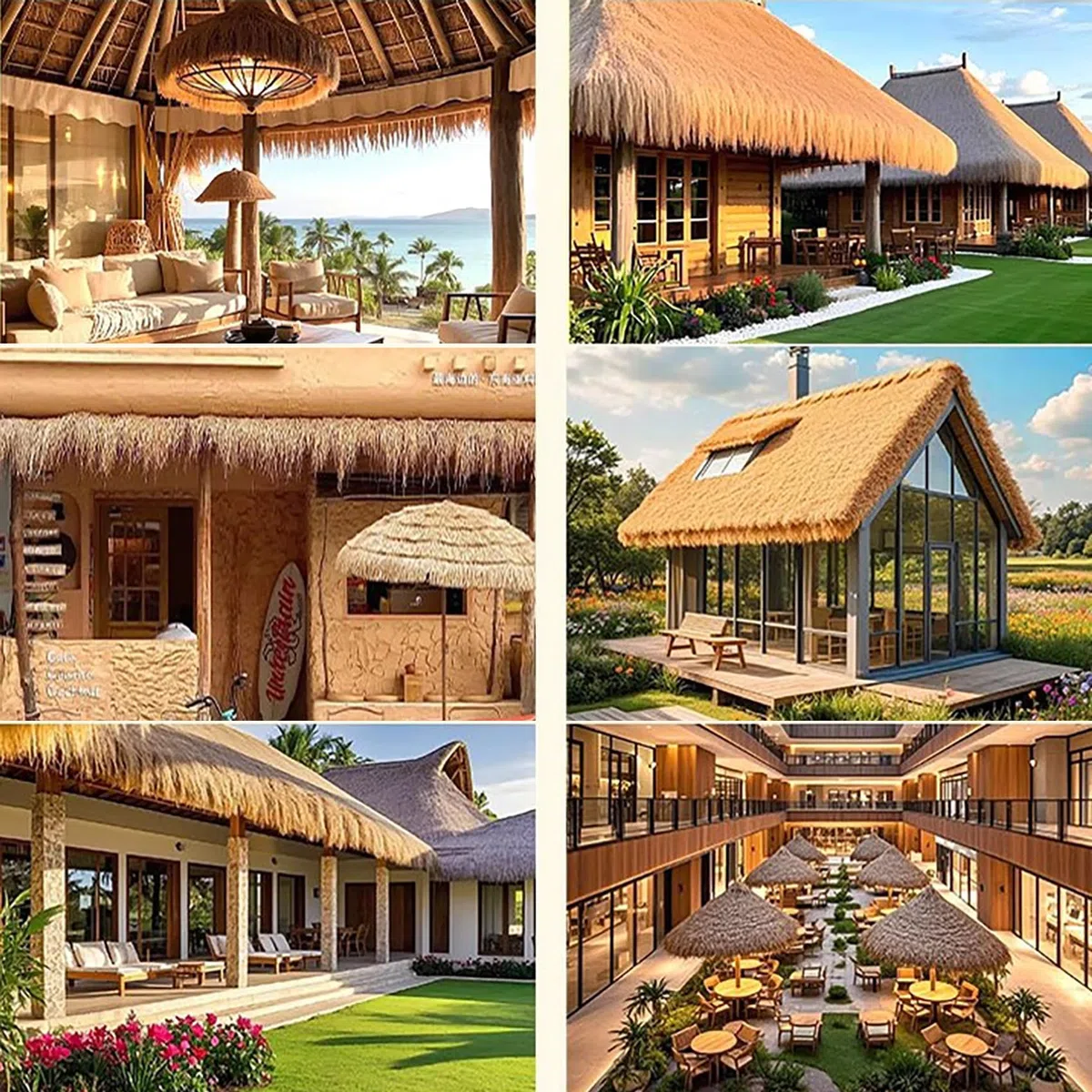 Tegole Artificiali in Paglia Simulata – Copertura PE/PP Resistente per Tiki Bar Gazebo, Giardini Anti-UV e Impermeabile Facile Installazione(Size:50cm*10m(19.7in*32.8ft))