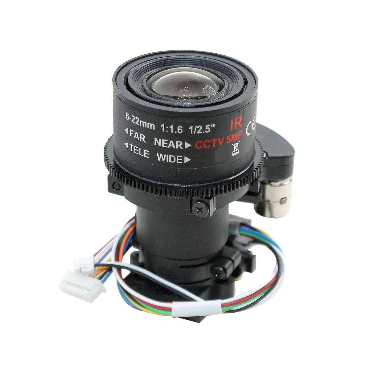 Obiettivo CCTV varifocale da 5 megapixel 6-22 mm con attacco D14 con zoom motorizzato IR CUT e telecamera AHD/IP 1080P/5 MP
