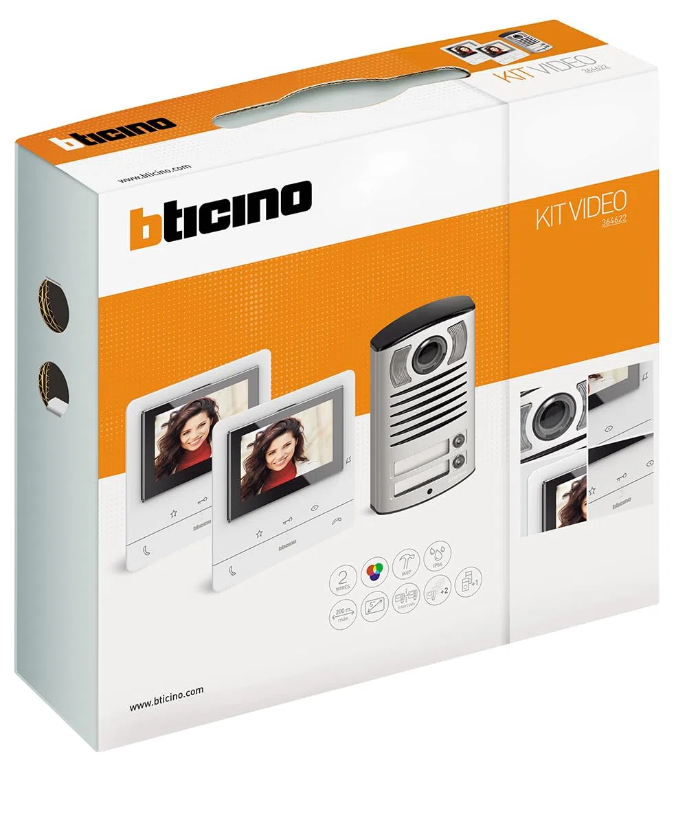 Kit Videocitofono Bifamiliare Linea 2000 Classe 100 V16B Bticino 364622