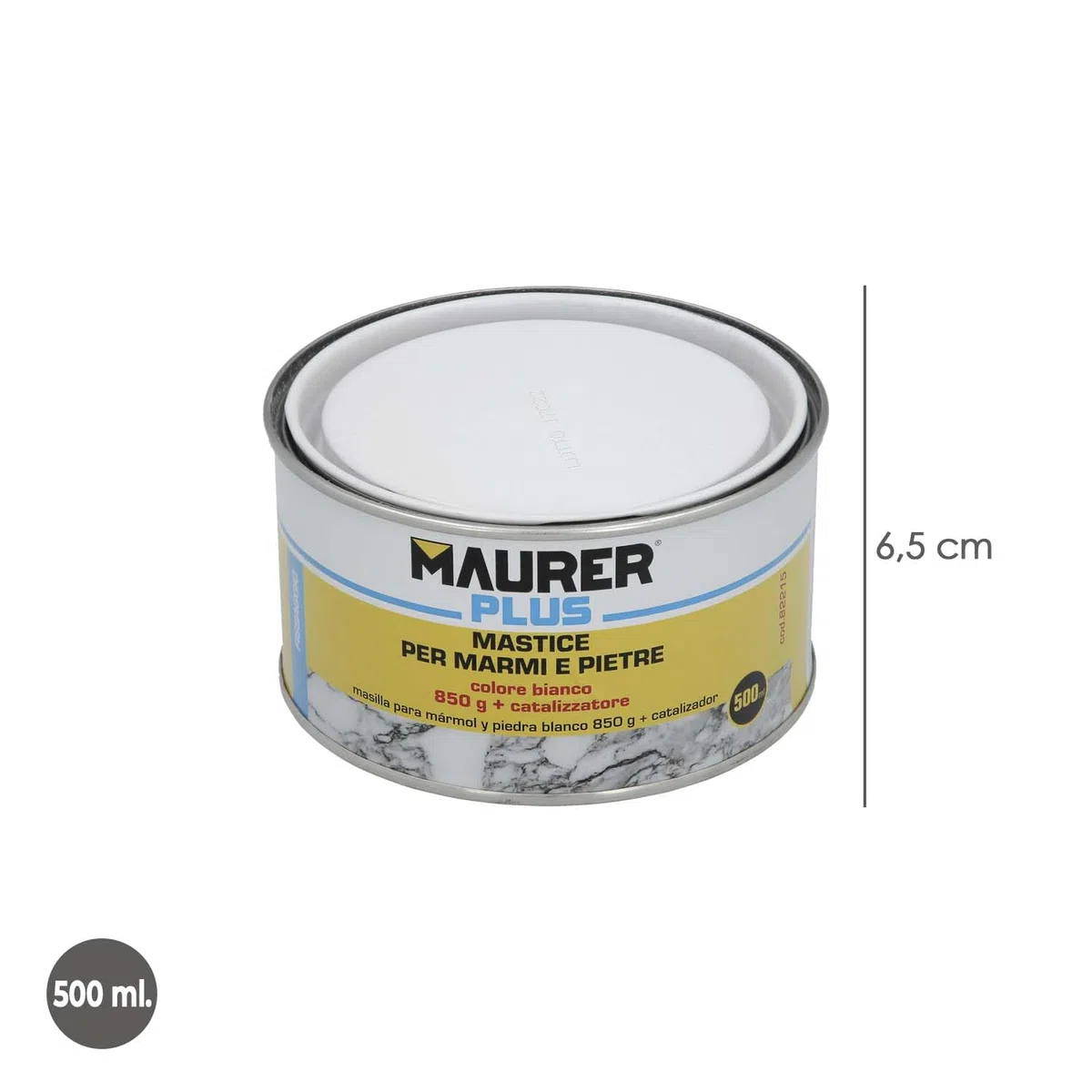 MAURER MASTICE BIANCO PER MARMO E PIETRA DA 850 GR CON CATALIZZATORE