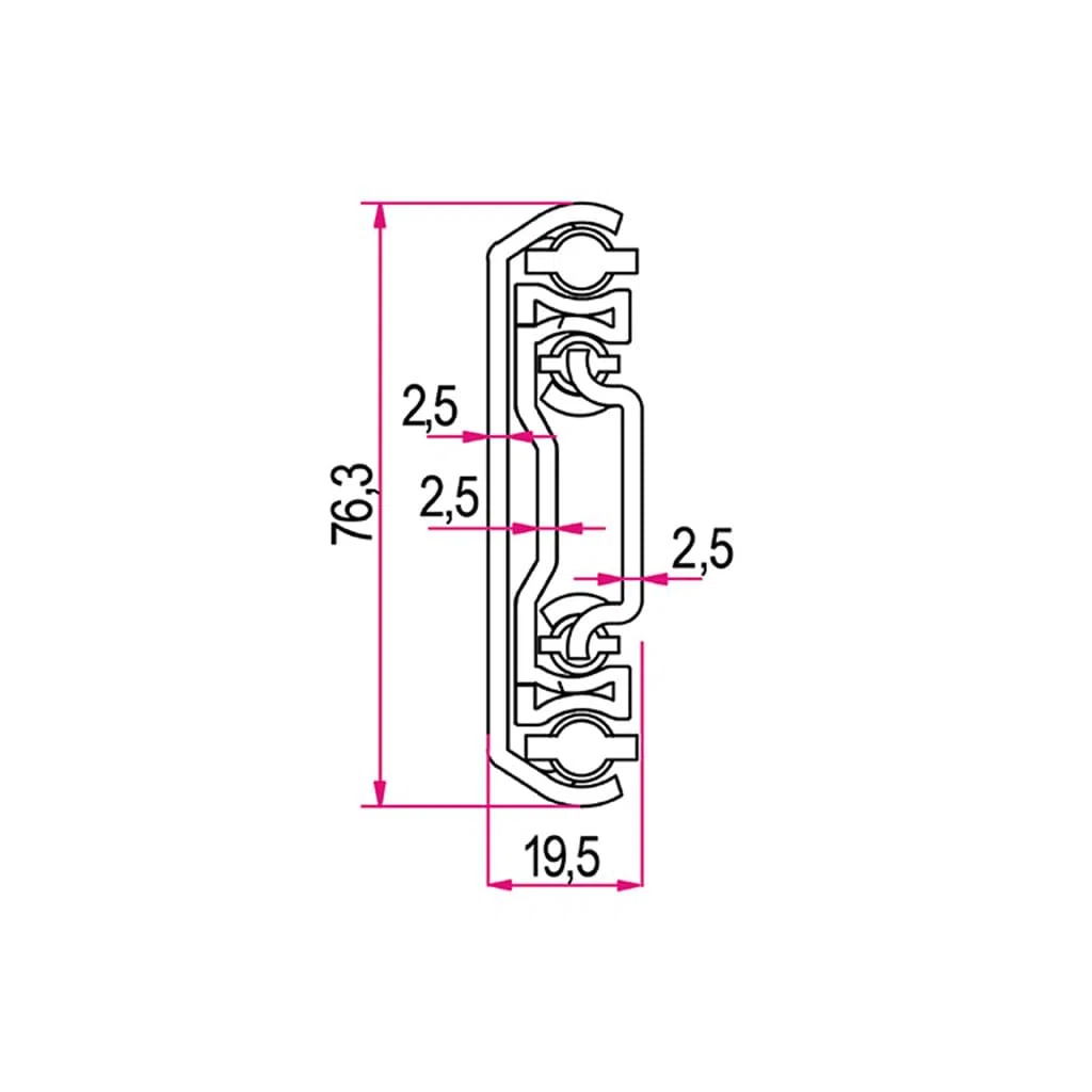 Serie 85 - Guide Telescopiche portata 200 kg (500 mm)