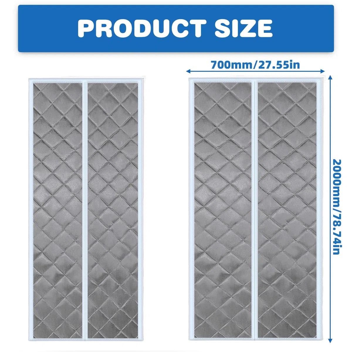 BORDEAG Tenda Della Porta Invernale Calda, Tenda Termica Magnetica, Tenda Magnetica Isolante Termica Per Porte, Tenda Per Porta Inverno Termica (70 X 200 cm)