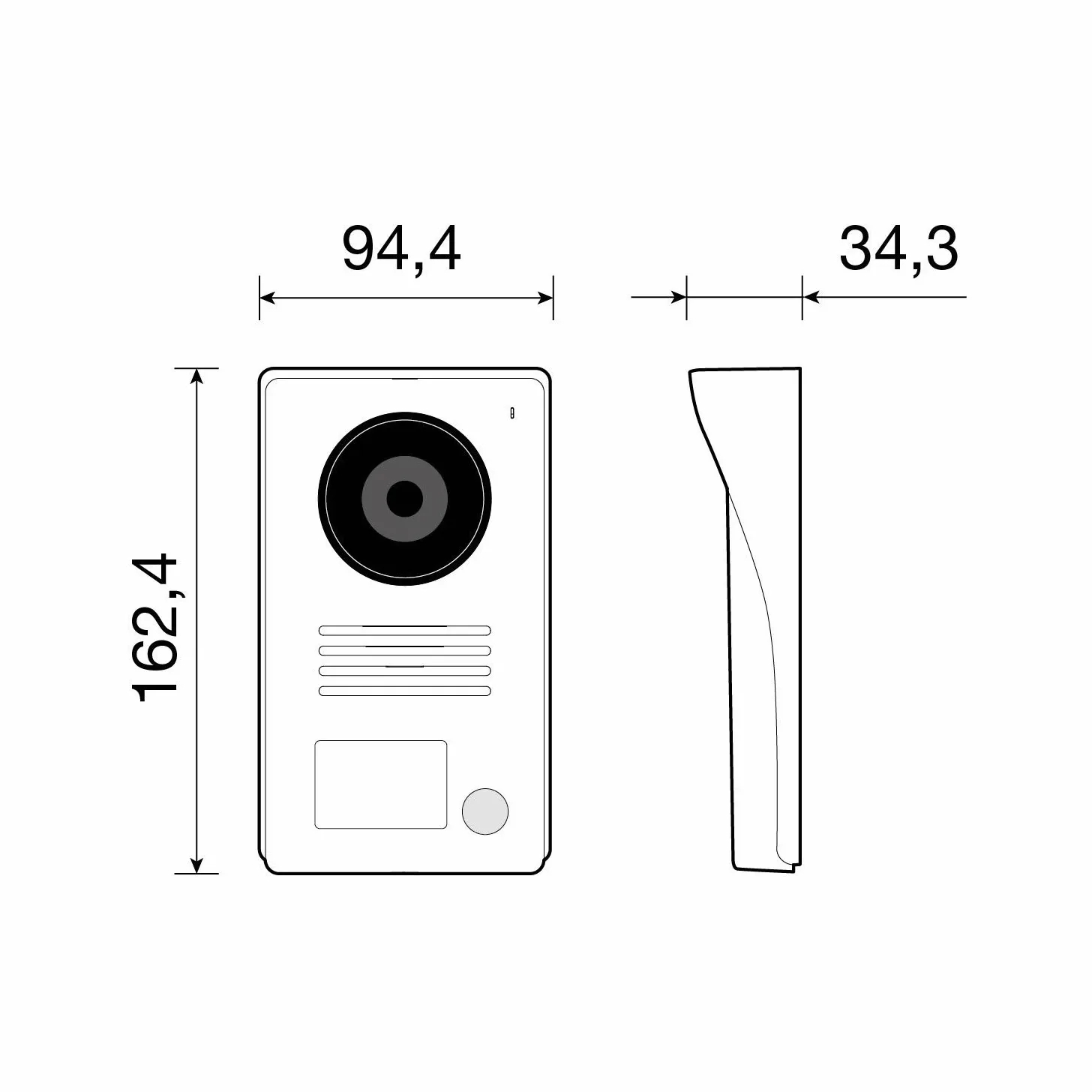 VIMAR K40930 Kit videocitofonico da parete con: videocitofono vivavoce a colori LCD 7" con tastiera capacitiva, targa audiovideo 1 pulsante, alimentatore, completo di staffe per il fissaggio, bianco