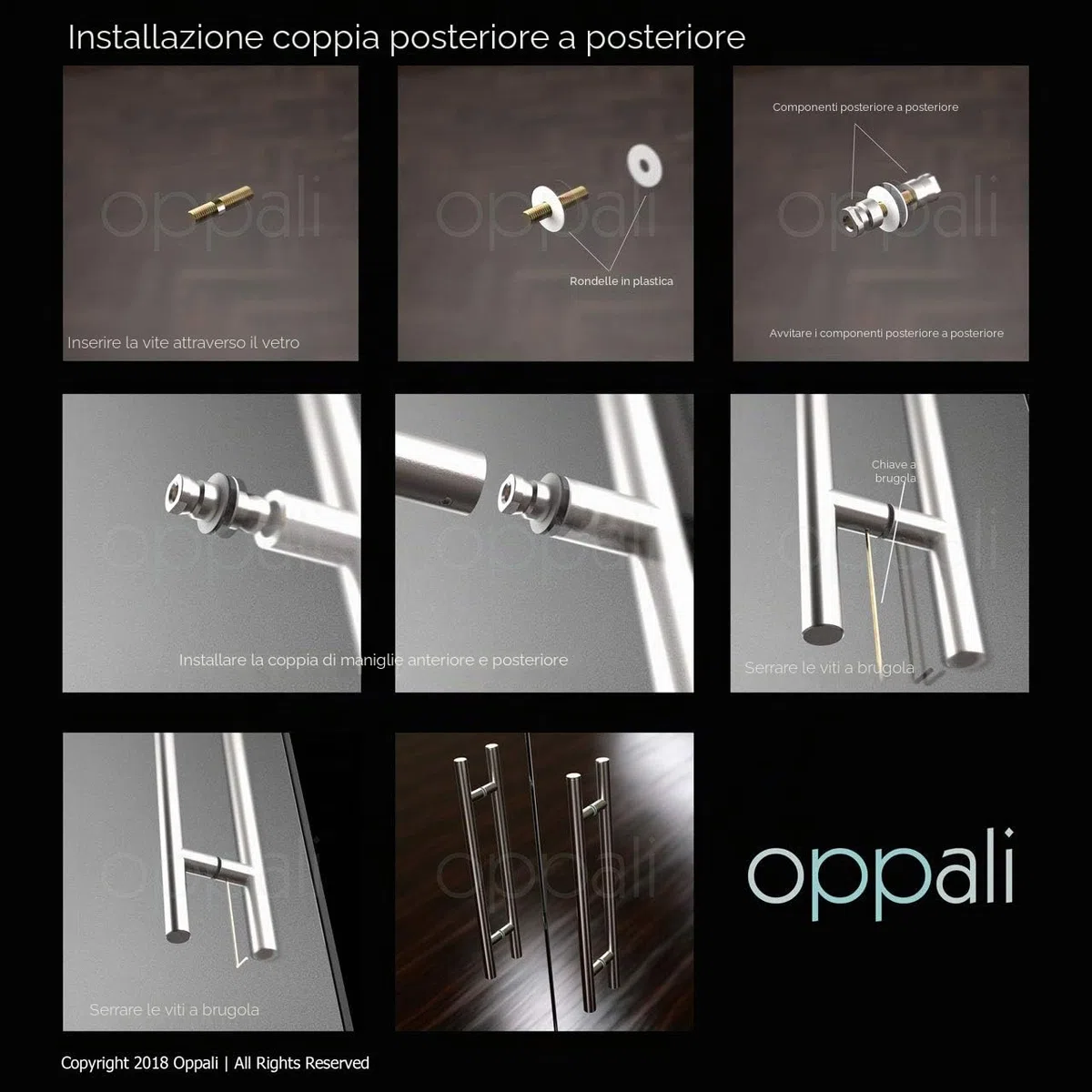 Spazzolato Acciaio Inossidabile 304 Materiale di alta qualità Maniglia per Porta Entrata | Diametro Manico 25mm | Rotondo T-Bar | 80cm Lunghezza totale