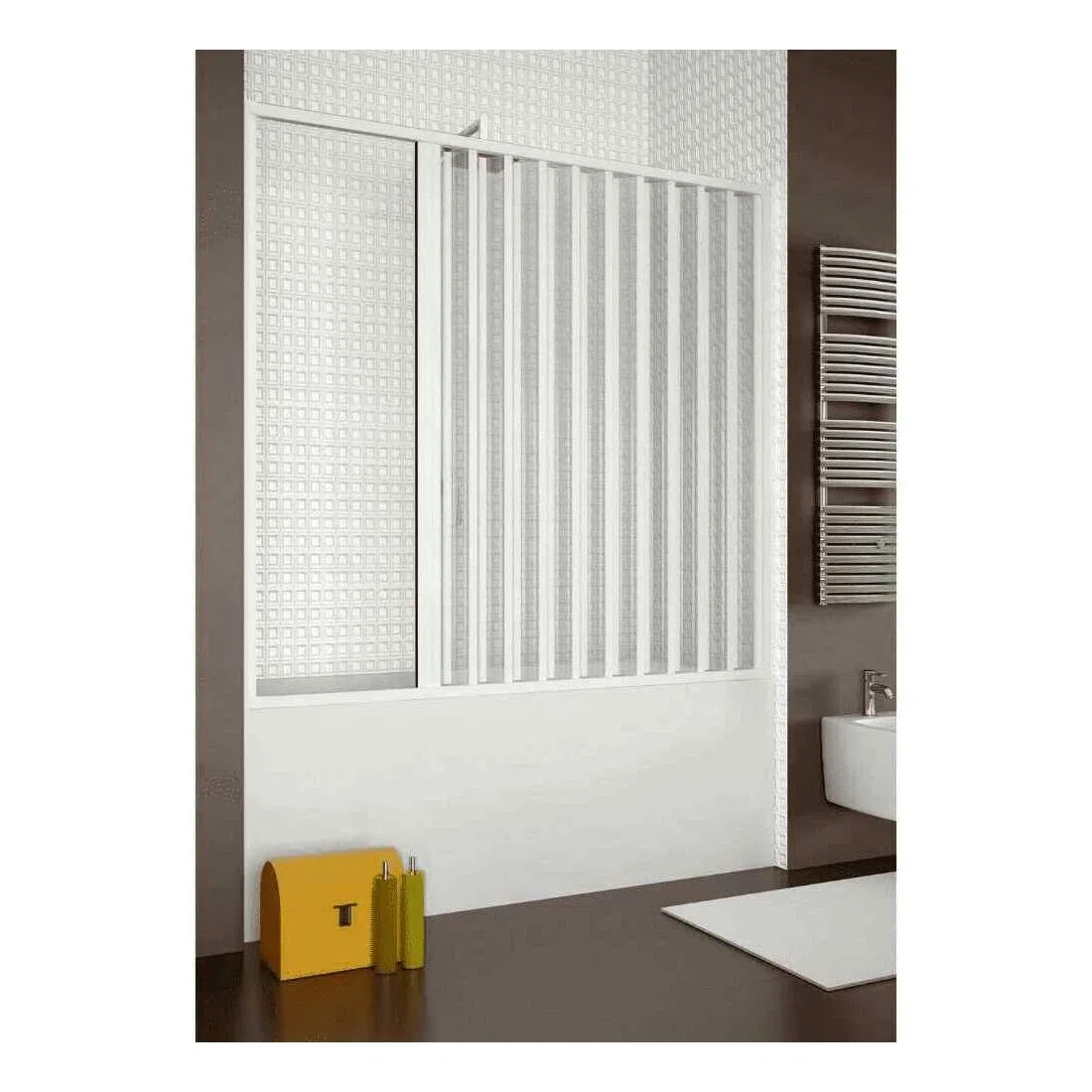 Box Vasca in PVC per Nicchia 190 cm a un lato con apertura laterale Londra