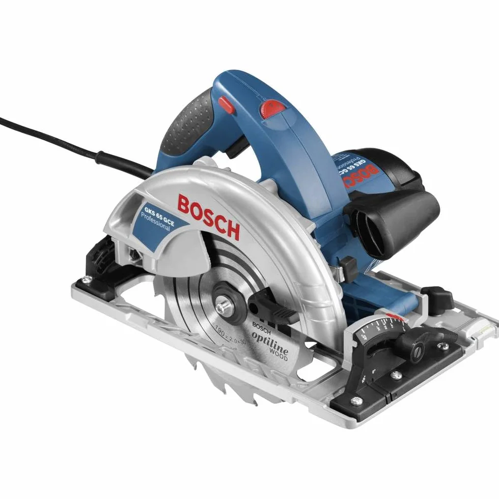 Bosch Professional Sega circolare portatile GKS 65 GCE (incluso adattatore di estrazione, chiave a brugola SW 5, 1x lama circolare, L-BOXX 238)