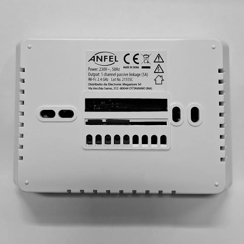 Cronotermostato digitale wi-fi da parete o per cassetta 503 alexa google ios android crono termostato programmabile per caldaia a gas 220v Bianco