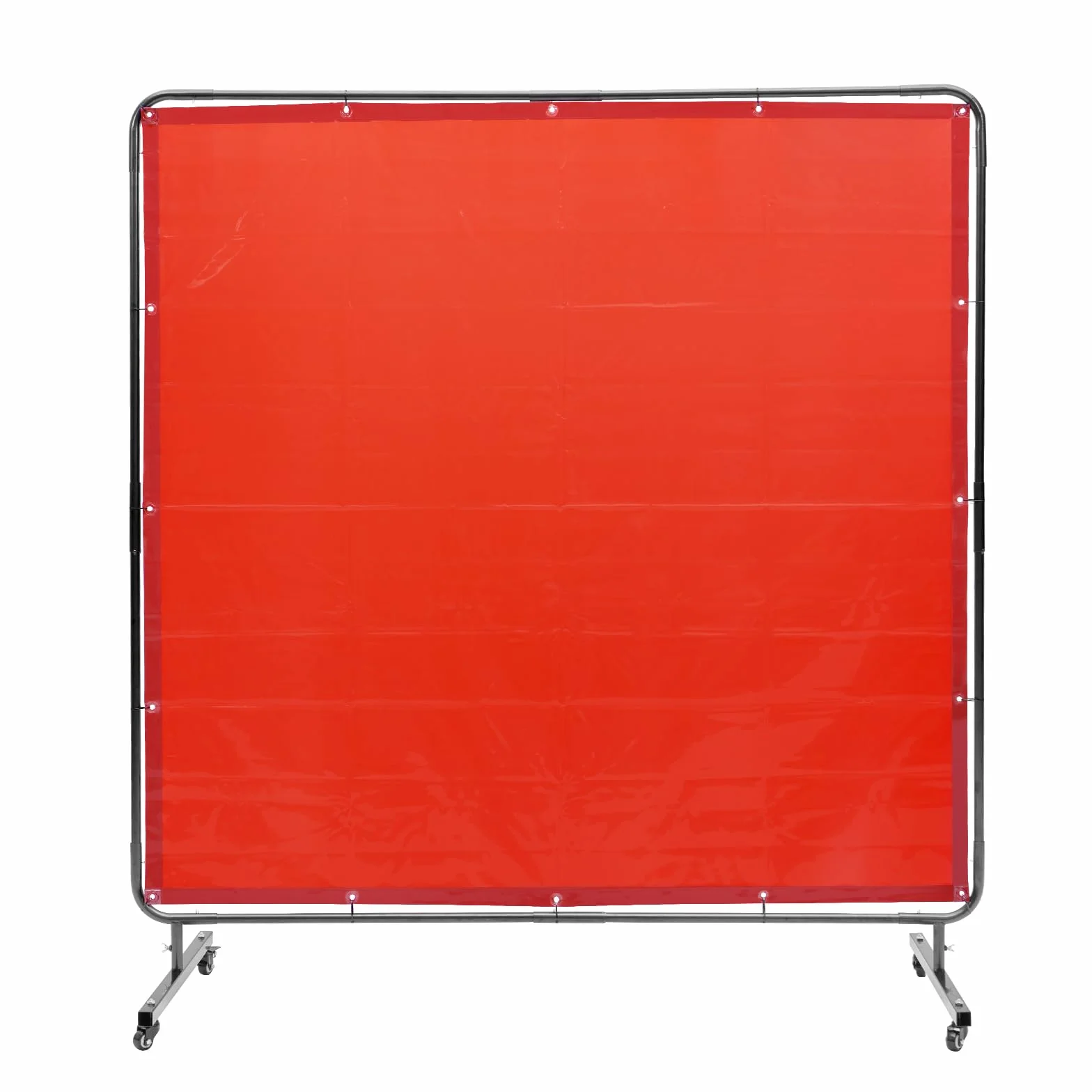 VEVOR Tenda per Saldatura 1,8x1,8m Tenda di Protezione per Saldatura in Vinile Ignifugo, Parete di Protezione per Saldatura con 4 Ruote Girevoli Coperta per Saldatura con Protezione UV Colore Rosso