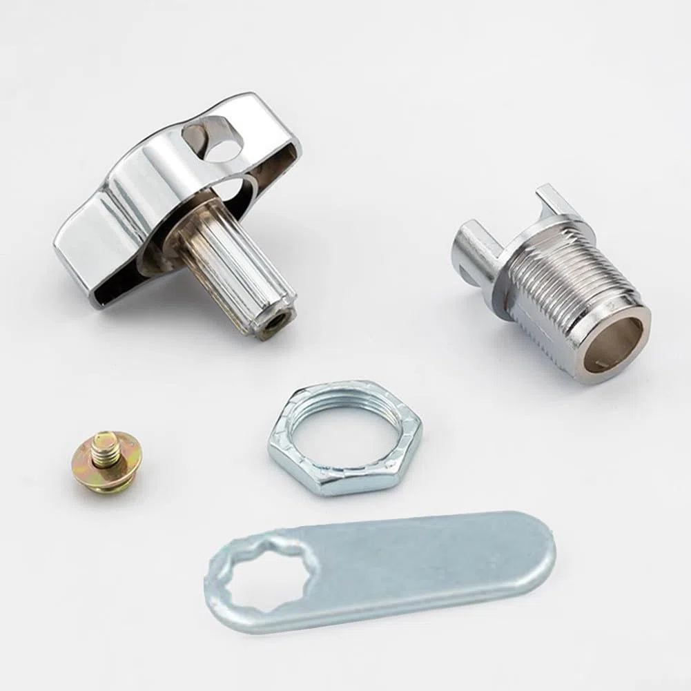 Serratura a camma senza chiave in lega di zinco per armadietti e porte di mobili, soluzione di sicurezza meccanica (16 mm)