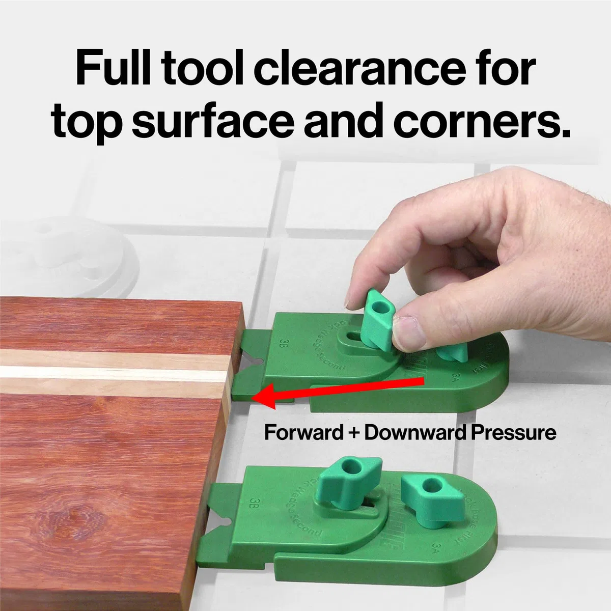 MICROJIG Matchfit CN-P3K2 - Morsetti a coda di rondine di precisione per sistema a coda di rondine - Teste di serraggio rotanti a basso profilo per lavorazione del legno, CNC, routing e slitte,