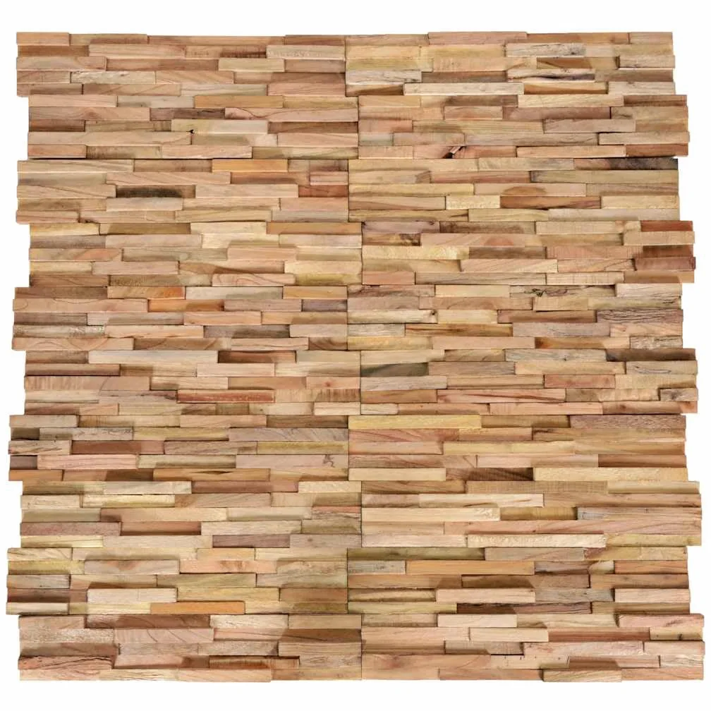 vidaXL Pannelli per Pareti 10 pz 1,08 m² in Legno Massello di Teak