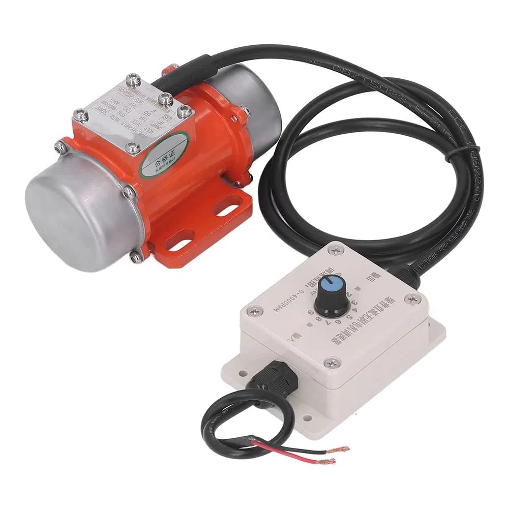Vibratore per calcestruzzo 30W, motore vibrante elettrico 4000RPM regolatore di velocità e forza emozionante regolabile DC 24V