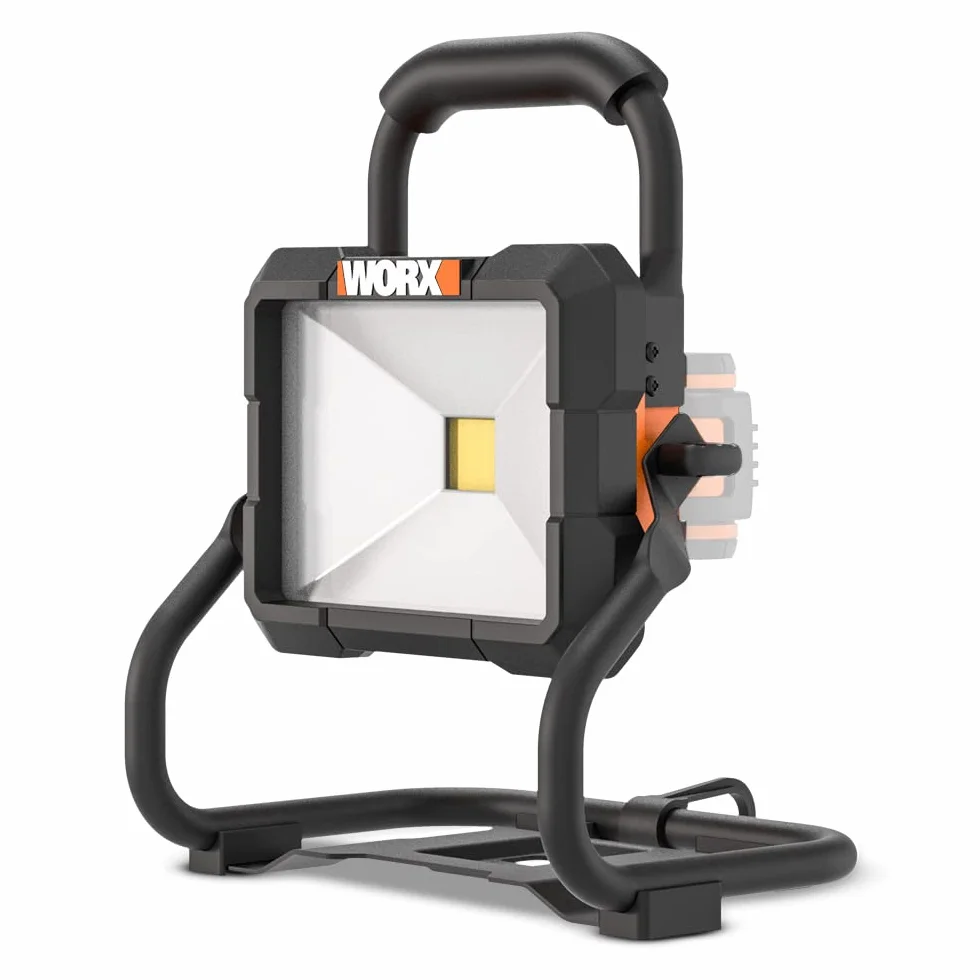 WORX WX026.9 Faretto di Lavoro LED, Grigio, 23x26x24.5 cm