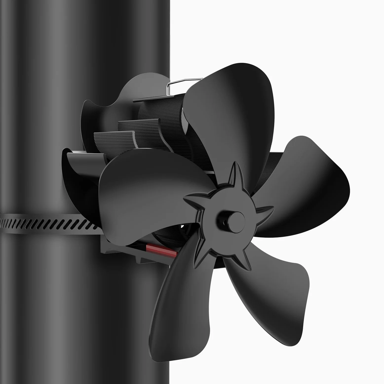 Ventola per Stufa a Legna, ventilatore magnetico a 5 pale, a risparmio energetico e silenzioso, Adatto per stufe a legna, caminetti e canne fumarie