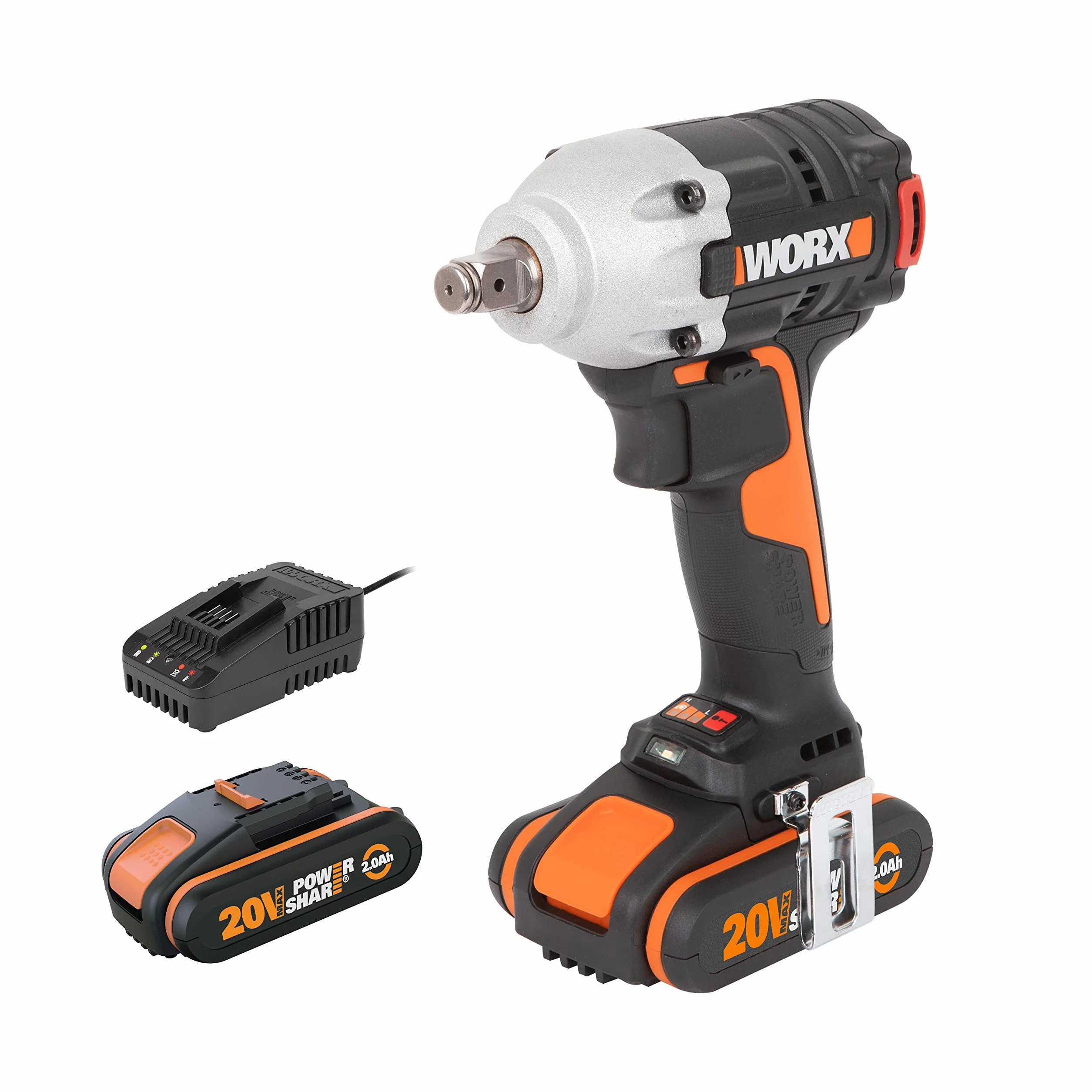 WORX WX272 NITRO avvitatore a percussione 20 V - 300 Nm, 3 vel., luce LED - vari lavori avvitamento - con batteria, caricatore