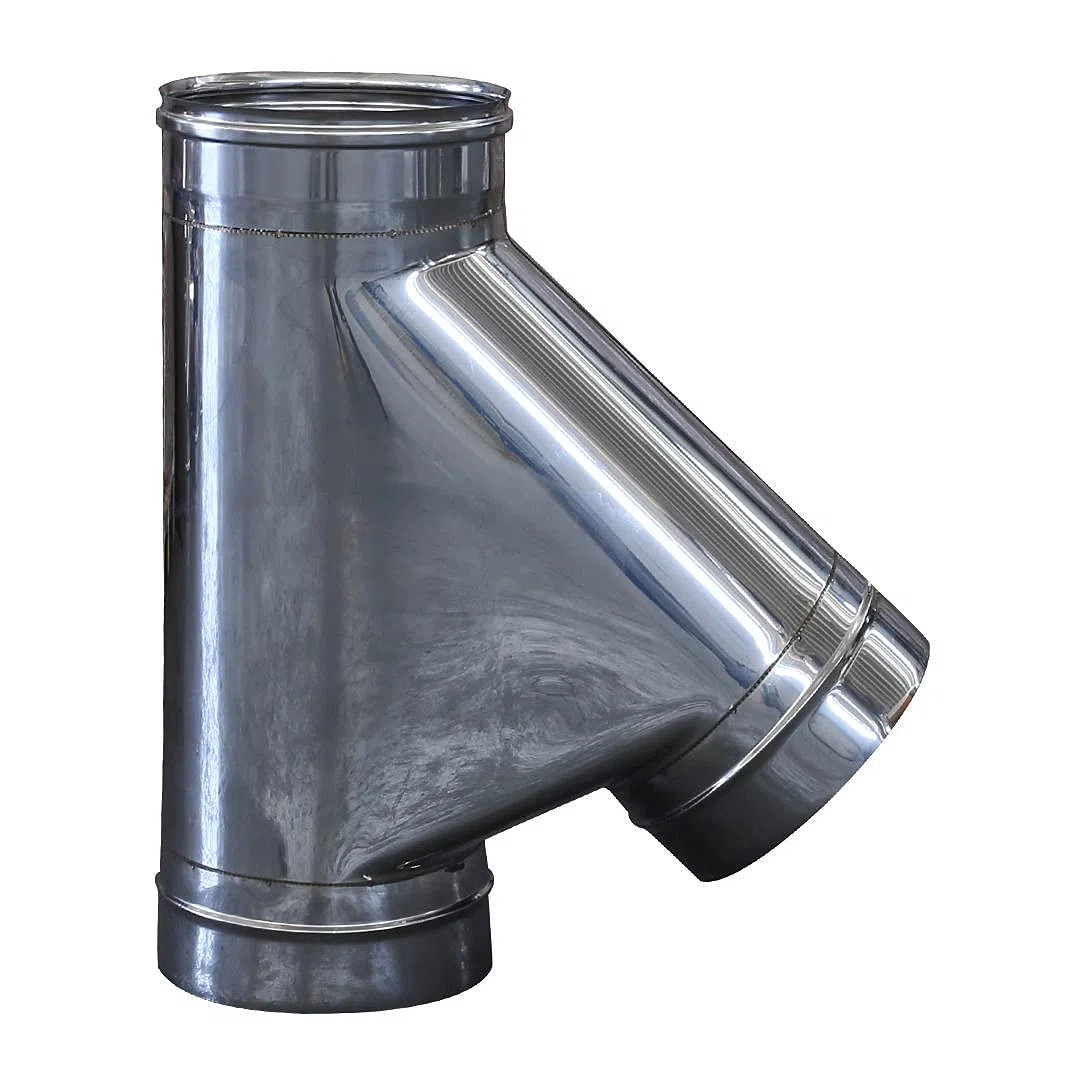 Raccordo Braga a 135° Monoparete in Acciaio Inox AISI 304 SP. 5/10 - per Camini (Ø150 mm)