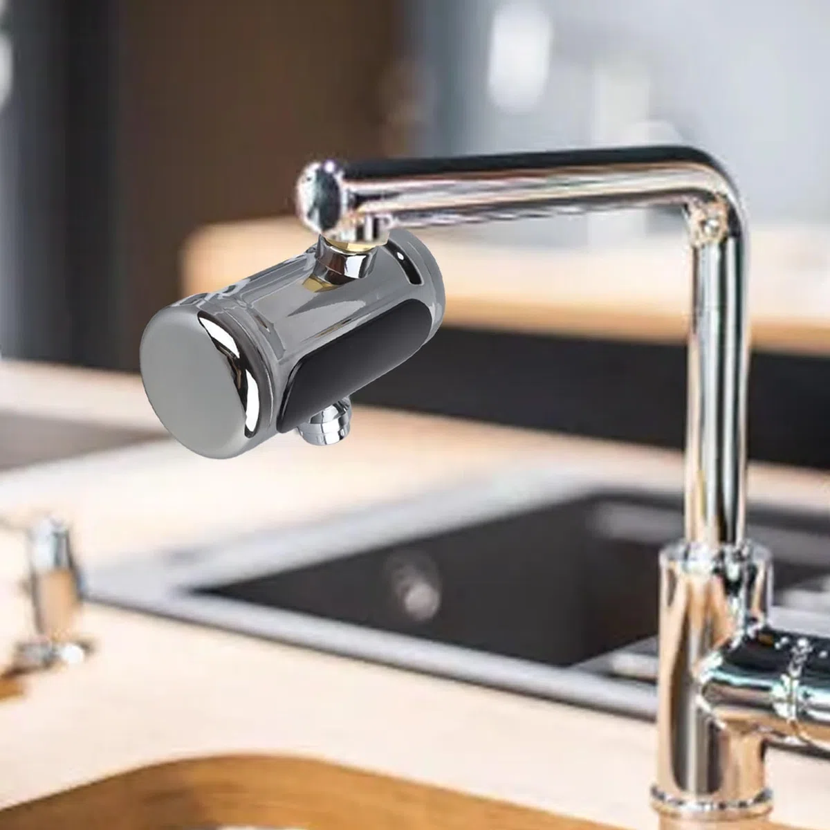 Atyhao Rubinetto dello Scaldabagno, Display a LED, Rubinetto dell'Acqua Calda, Rubinetto dell'Acqua Calda, Rubinetto dello Scaldabagno Rubinetto dell'Acqua di Riscaldamento Elettrico