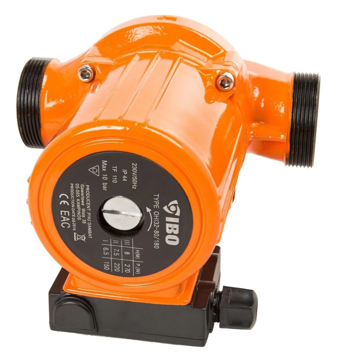 Pompa di circolazione, pompa di riscaldamento IBO OHI 32-60/180, pompa a 3 livelli, riscaldamento dell'acqua calda