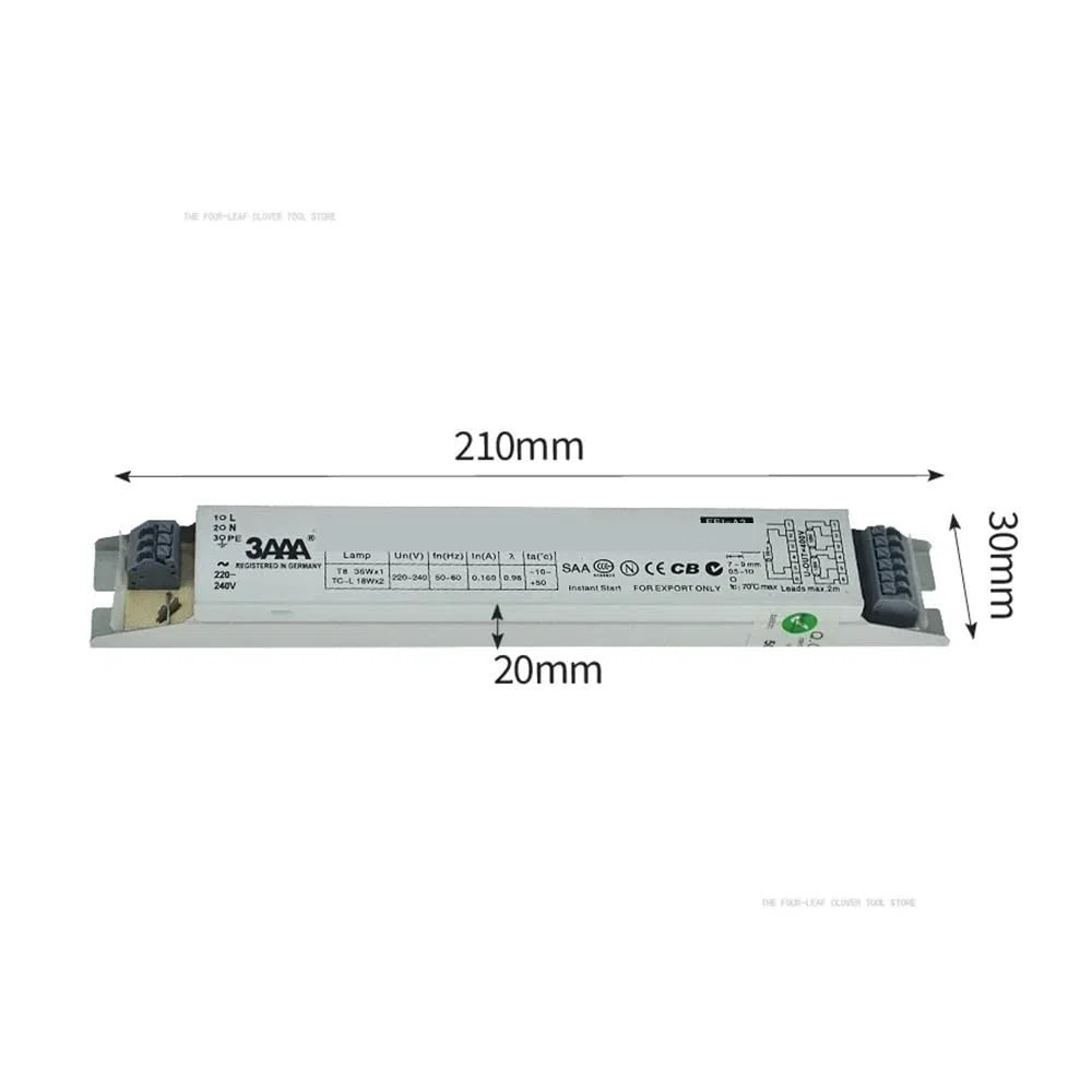 3AAA YZ-136EAA YZ-236EAA YZ-336EAA T8/TC-L 220V 1 * 36W 3 * 36W T8 Alimentatore elettronico for Lampada Fluorescente T8 pubblicità Light Box(YZ-136EAA)
