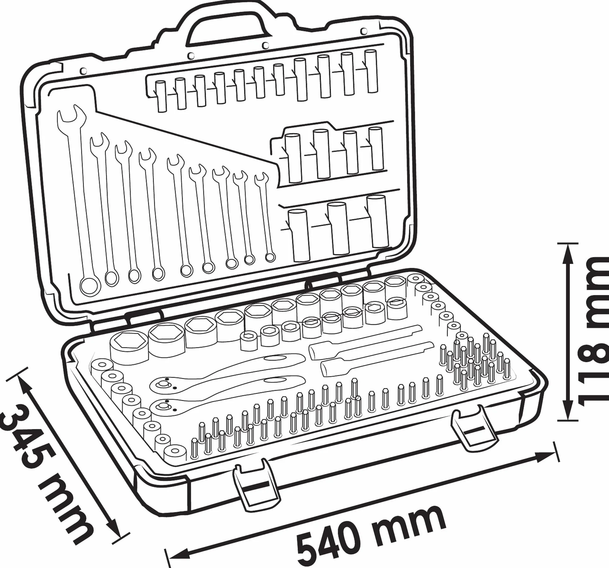 HAZET ViGOR Set di chiavi a bussola V3277N I Set da 212 pezzi I con cricchetti reversibili, prolunghe, punte e bussole varie I Set completo per luso manuale"