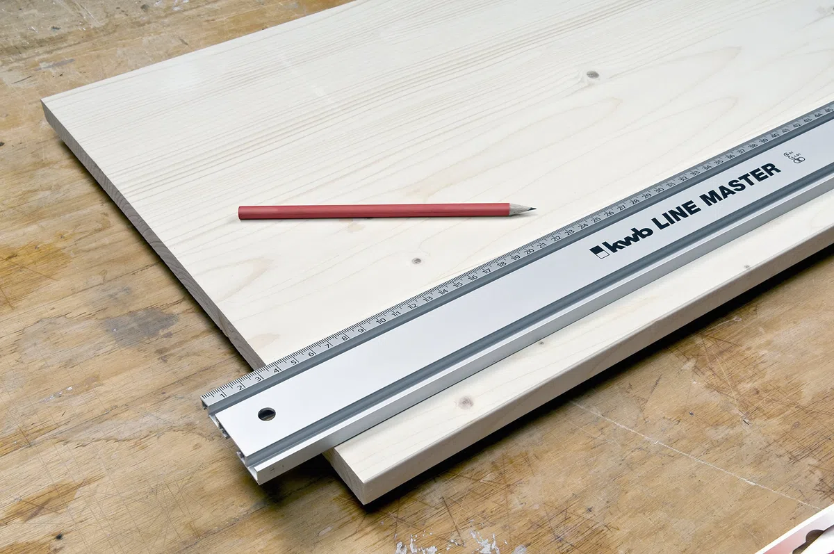kwb MASTER DI LINEA Righello di precisione - Guida universale da 1000 mm per sega circolare, seghetto alternativo e fresatrice
