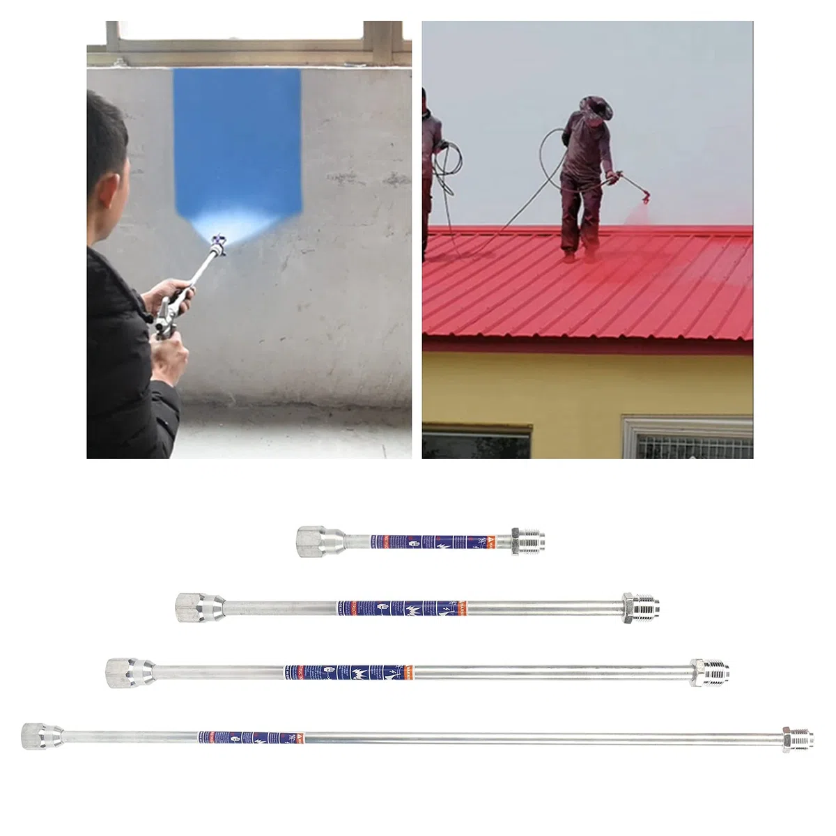 Asta di Prolunga Per Spruzzatore Airless, Asta di Prolunga Per Spruzzatore Asta Universale Per Pistola a Spruzzo Per Vernice Attrezzo Manuale Forniture Hardware Per Pistola a Spruzzo(50cm)