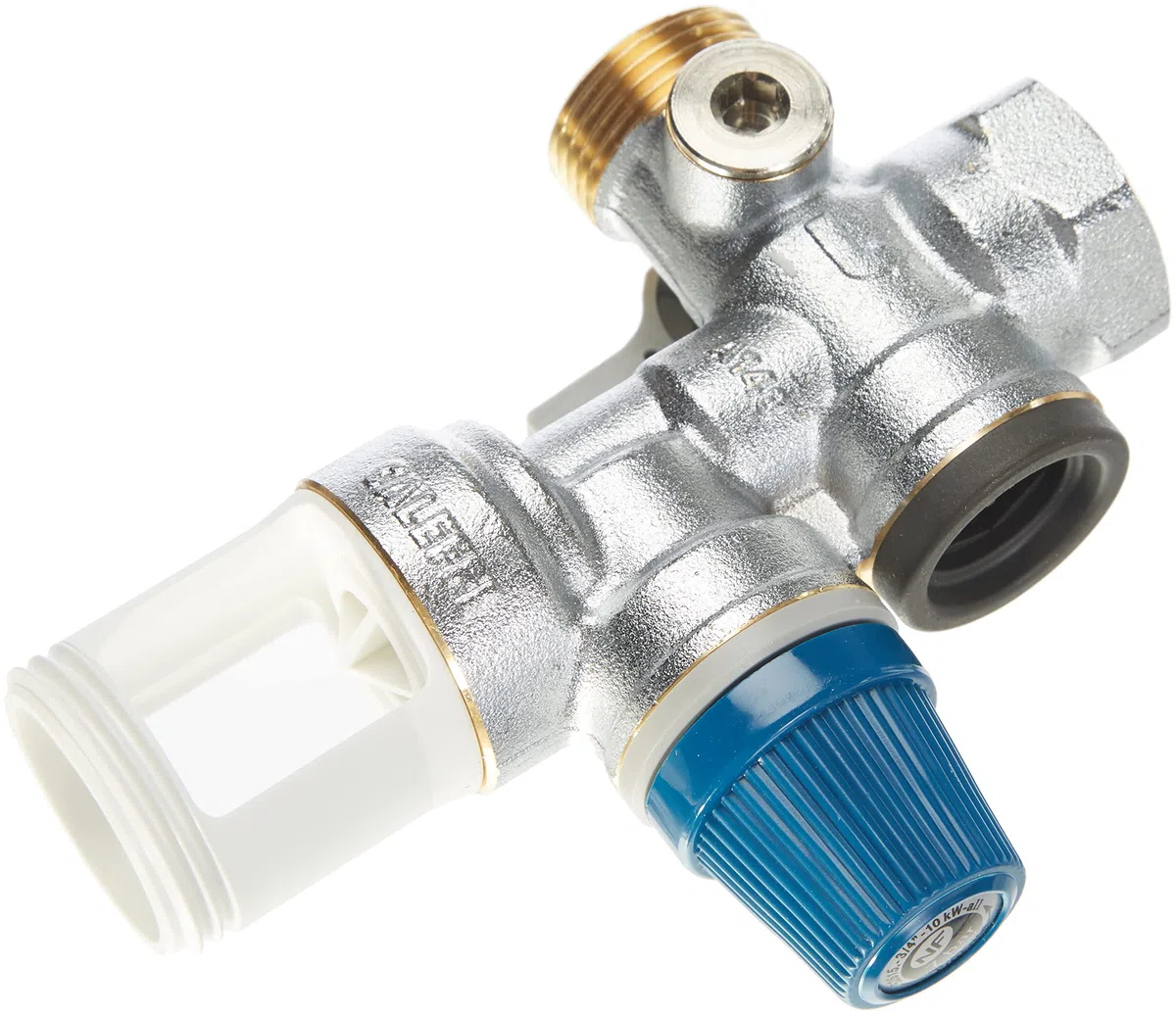 Caleffi 526152 - Gruppo sicurezza caldaia e batteria con valvola di intercettazione e valvola direzionale controllabile, 10 kW, 3/4
