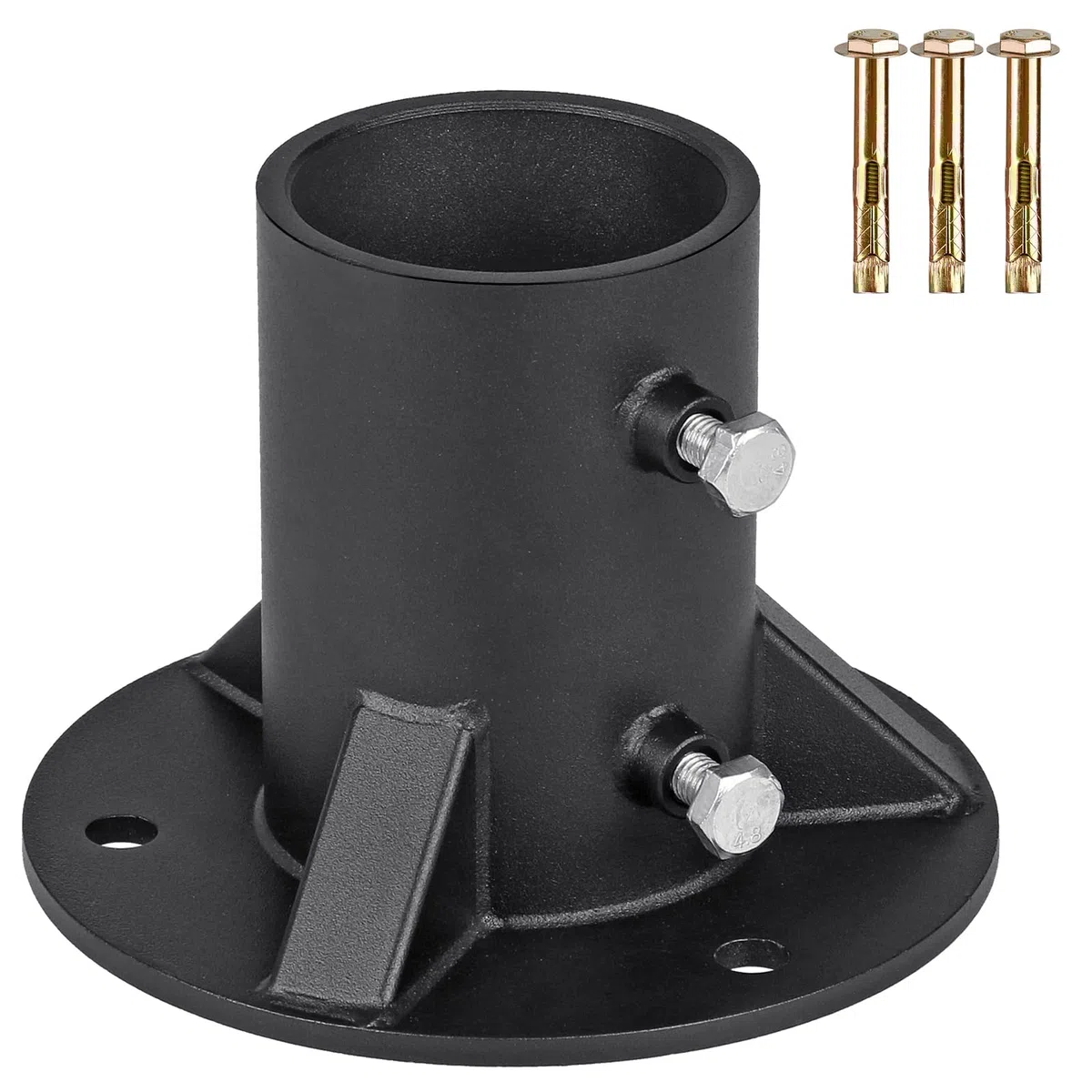 Insaga Supporto per Pali Arrotondato 65mm, Staffe per Pali di Recinzione per Impieghi Gravosi, Supporto per Palo Rotondo per Pali di Recinzione a Maglie Strette/Ponti/Ringhiere/Cassette Postali, 1pcs