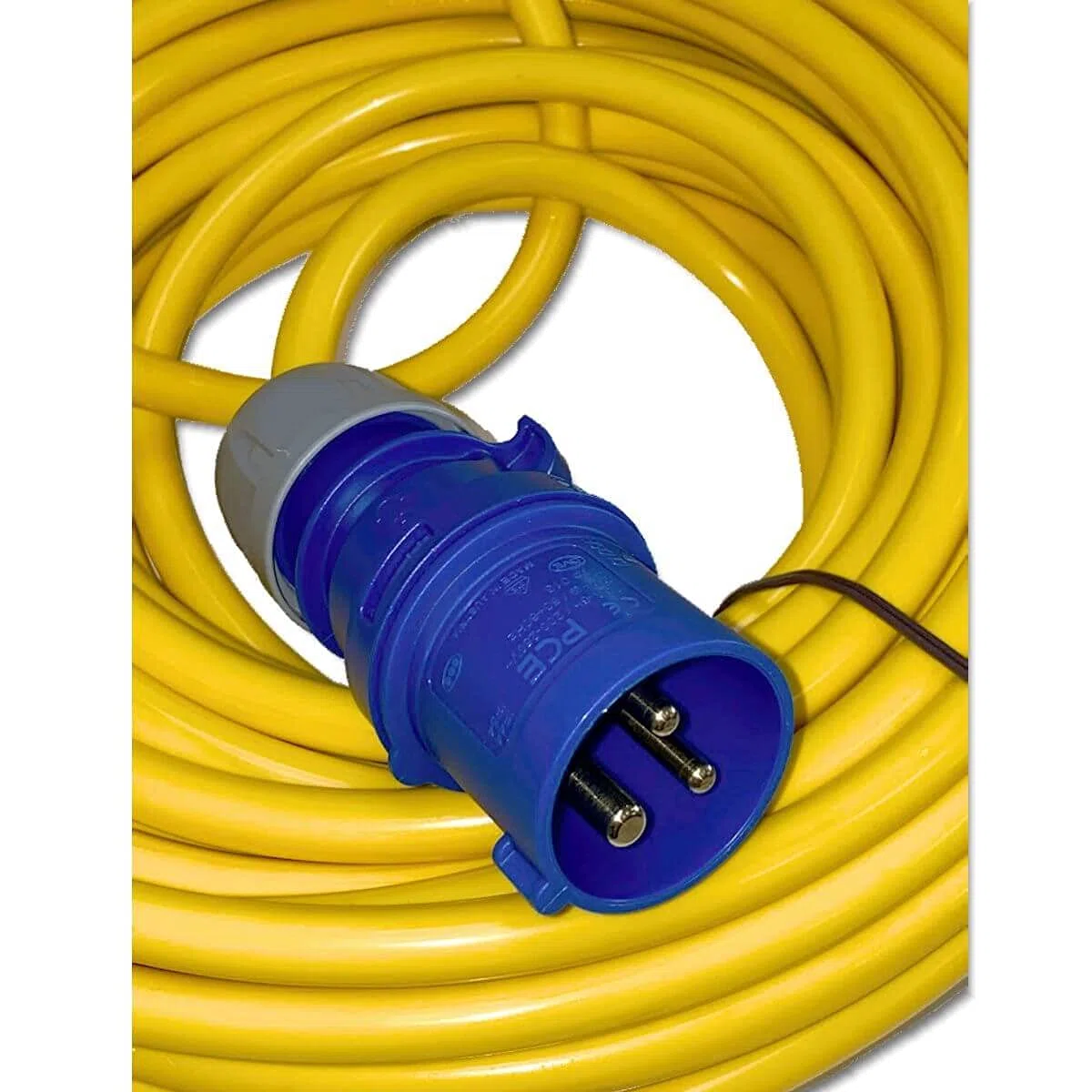 Cavo da campeggio CEE 230 V, cavo corazzato, 25 m, K35, AT-N07V3V3-F, 3G2,5, IP44, 3 x 2,5 mm, 230 V, 16 A, IP44, cavo di prolunga giallo