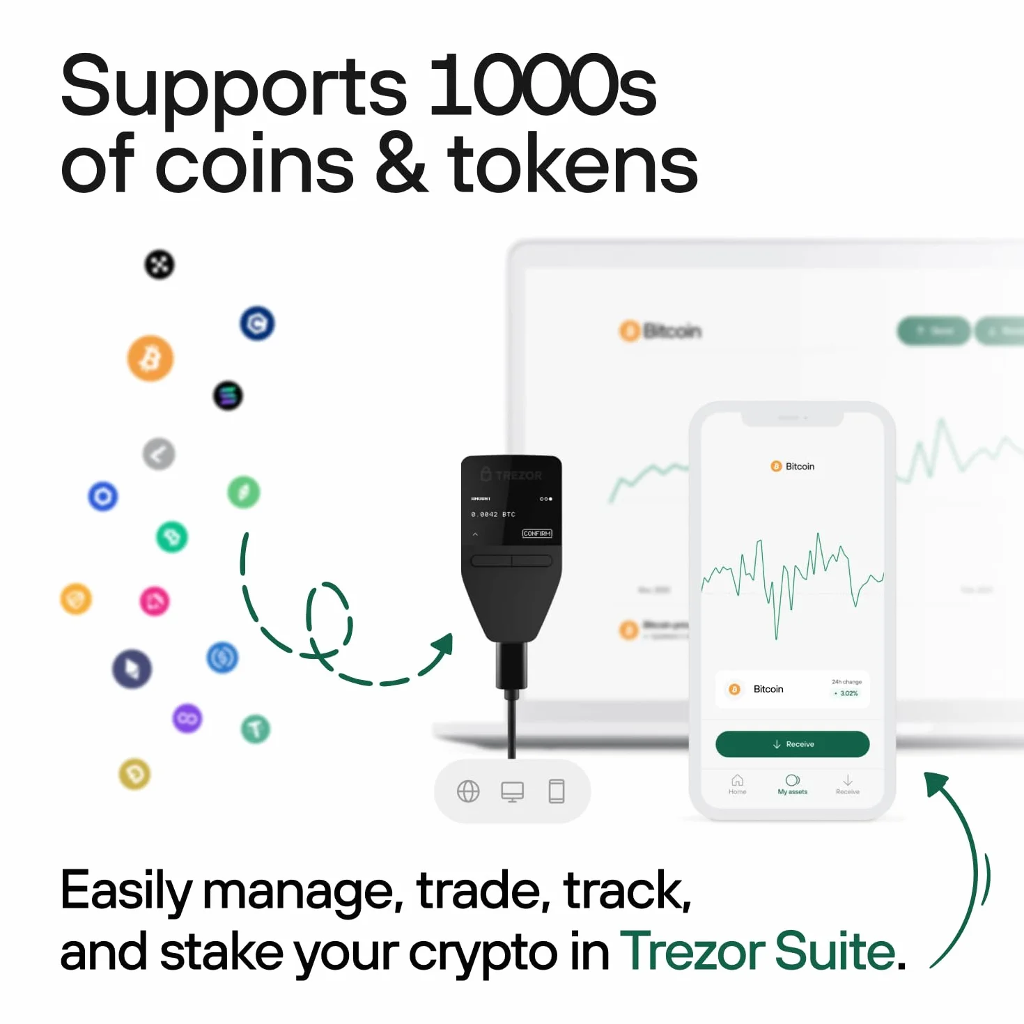 Trezor Safe 3 - Cartera de Hardware Criptográfico Protegida con Elemento Seguro - Compre, Almacene y Administre Activos Digitales de Forma Sencilla y Segura (Cosmic Black)