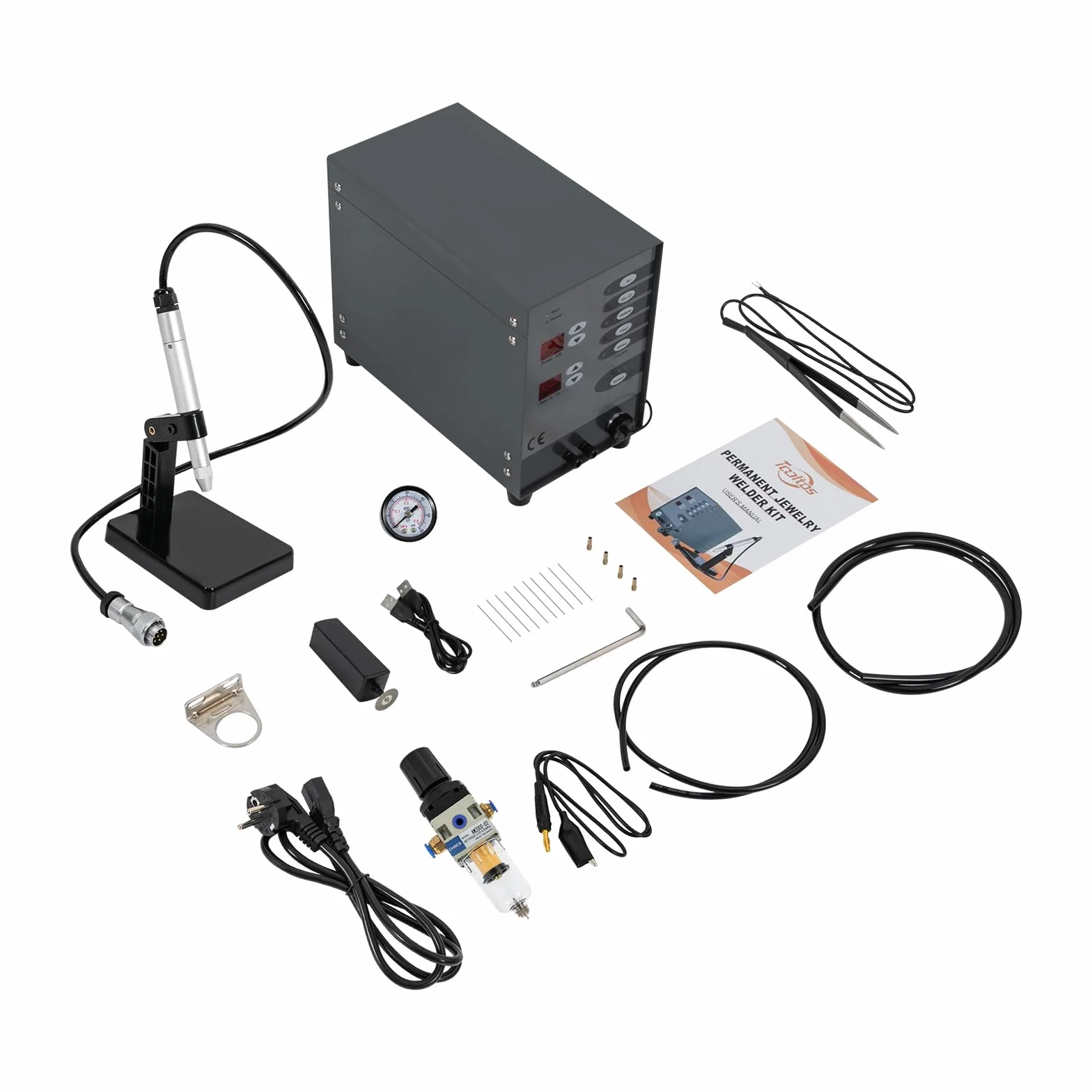 Saldatrice automatica a punti, 220 V, saldatrice ad arco ad impulso Argon, saldatrice a punti per gioielli di saldatura, strumento di riparazione 50-600A, 100 W