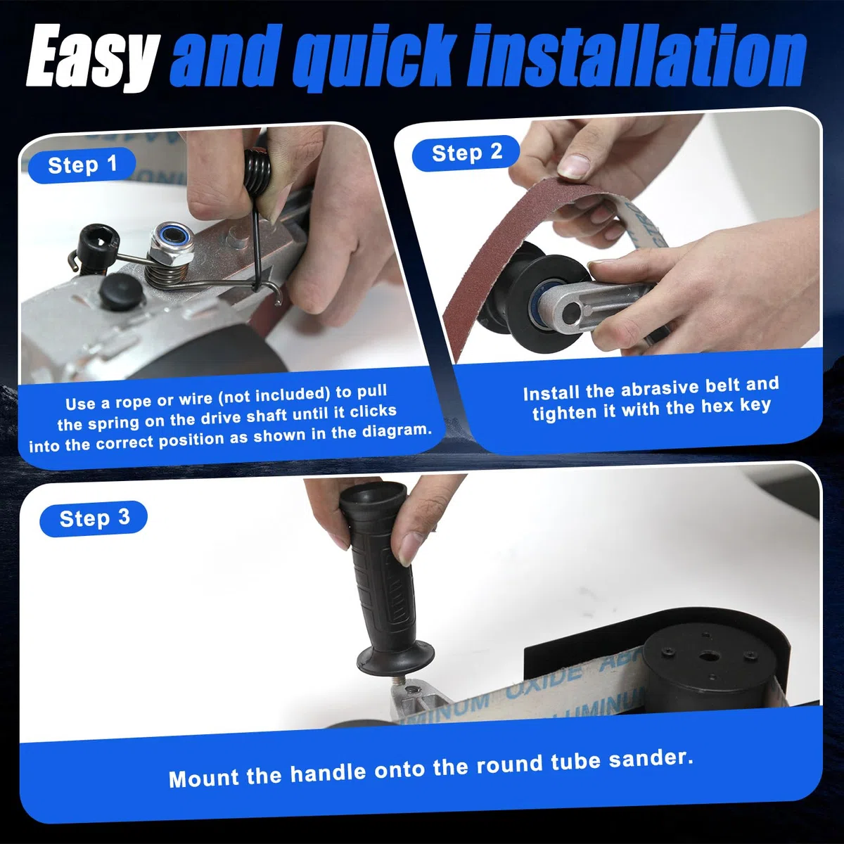 Levigatrice a Nastro per Tubi Compatibile con Makita 18V, Smerigliatrice con Nastro Abrasivo da 760 mm per Levigatura, Lucidatura e Satinatura, con Grane 80/100/120 (Senza Batteria e Caricatore)