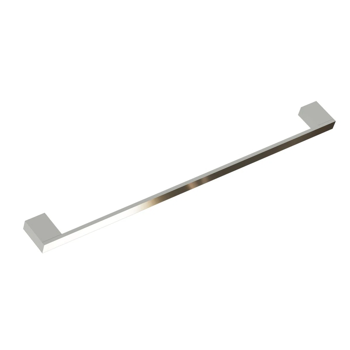 kalb | Portasciugamani Lenn in alluminio extra lungo (80 cm) per parete, doppio fissaggio, bagno e lavabo, nero o cromato, portasciugamani (cromato)