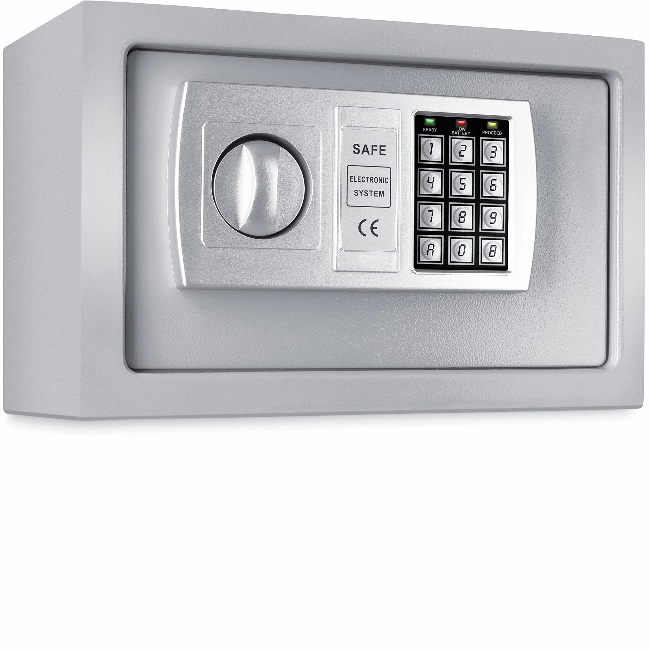 KESSER® Cassaforte Safe Serratura a combinazione elettronica 31x20x20 cm Display a LED Cilindri in acciaio, bianco